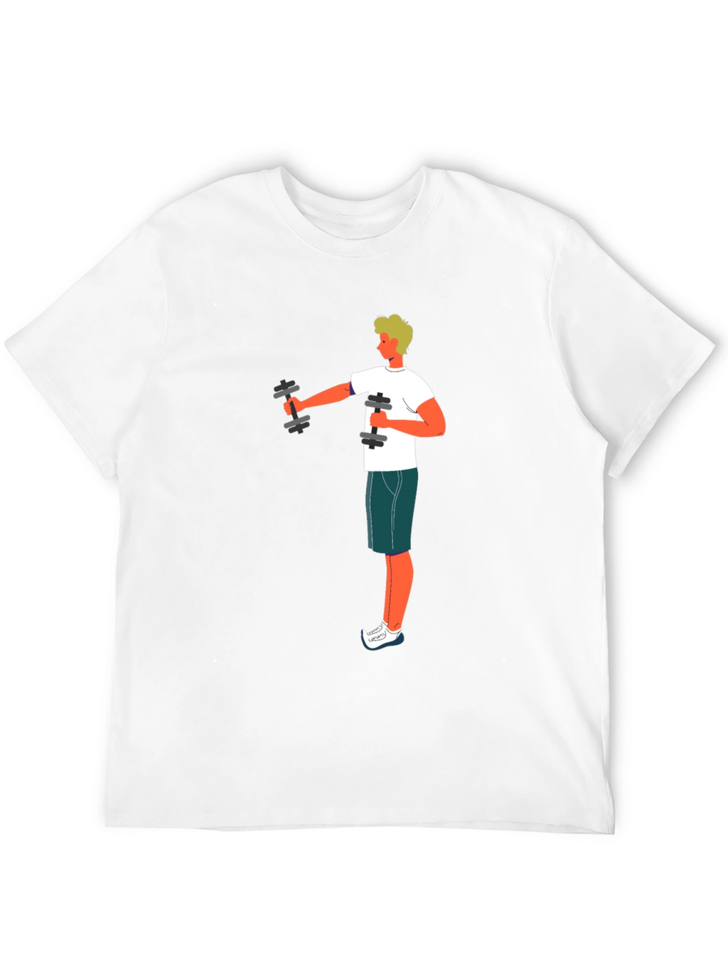 Workout Graphic Tee - Black Cotton T-Shirt
