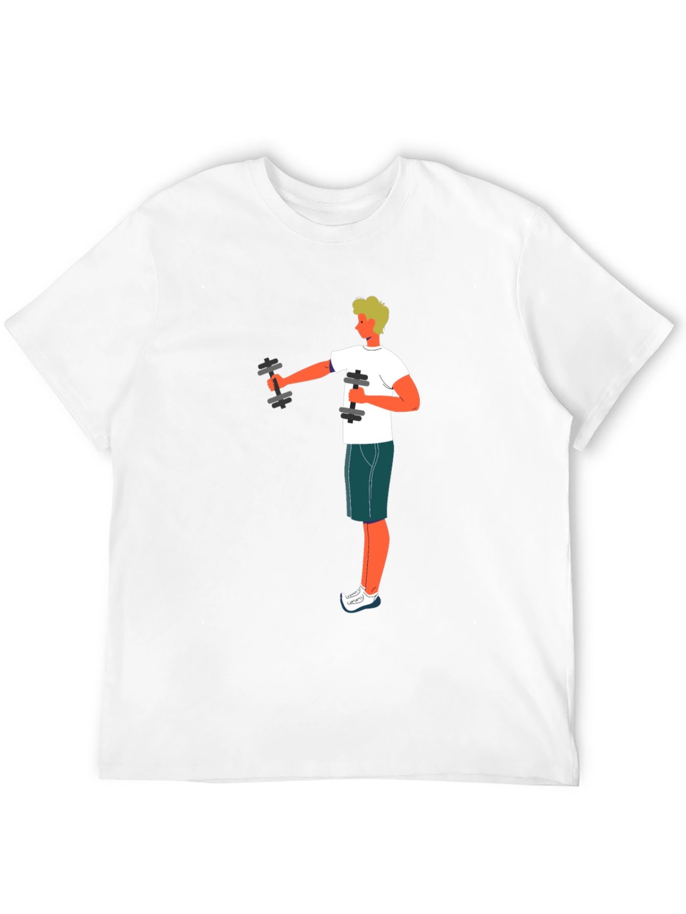 Workout Graphic Tee - Black Cotton T-Shirt