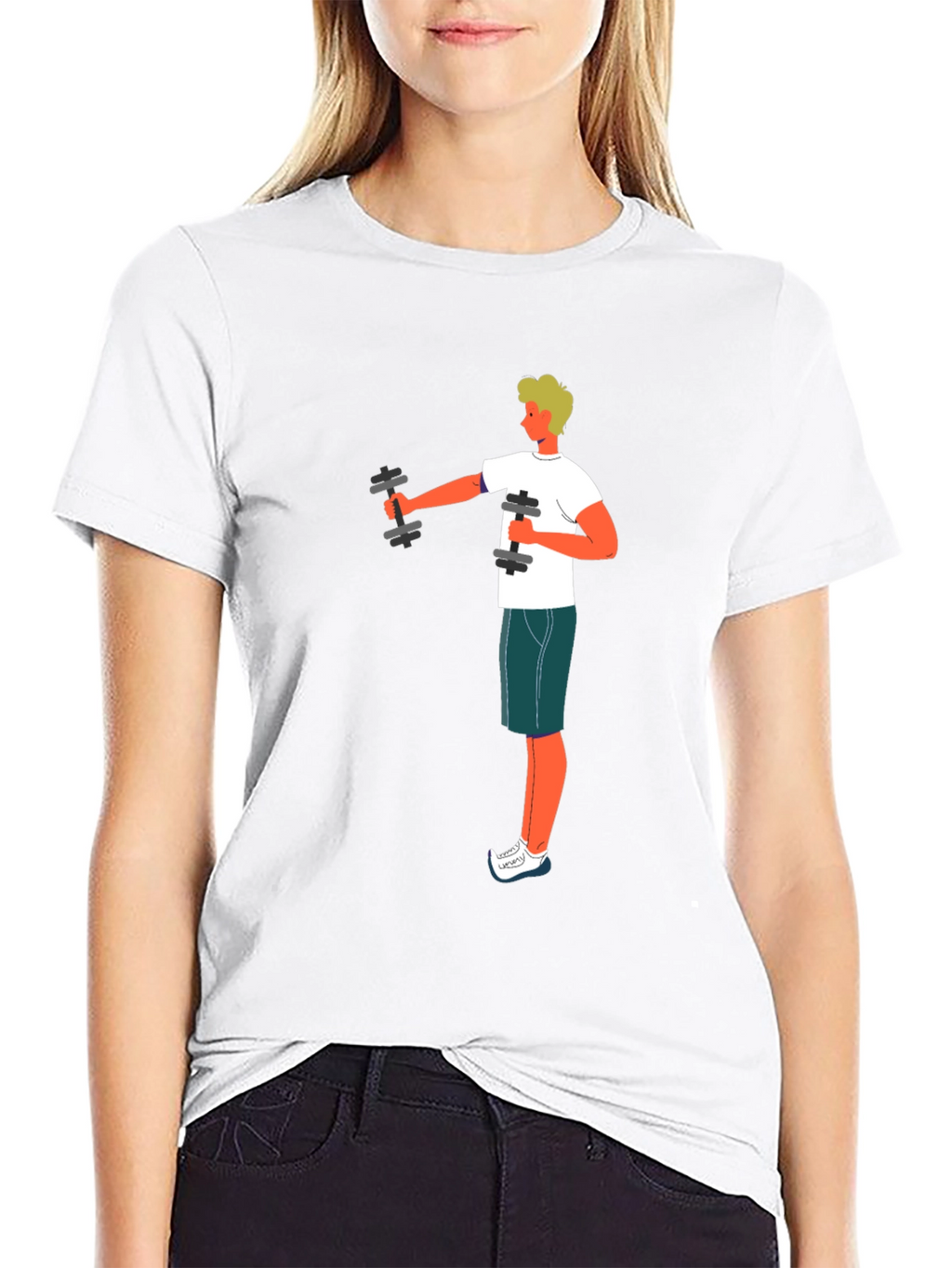 Workout Graphic Tee - Black Cotton T-Shirt