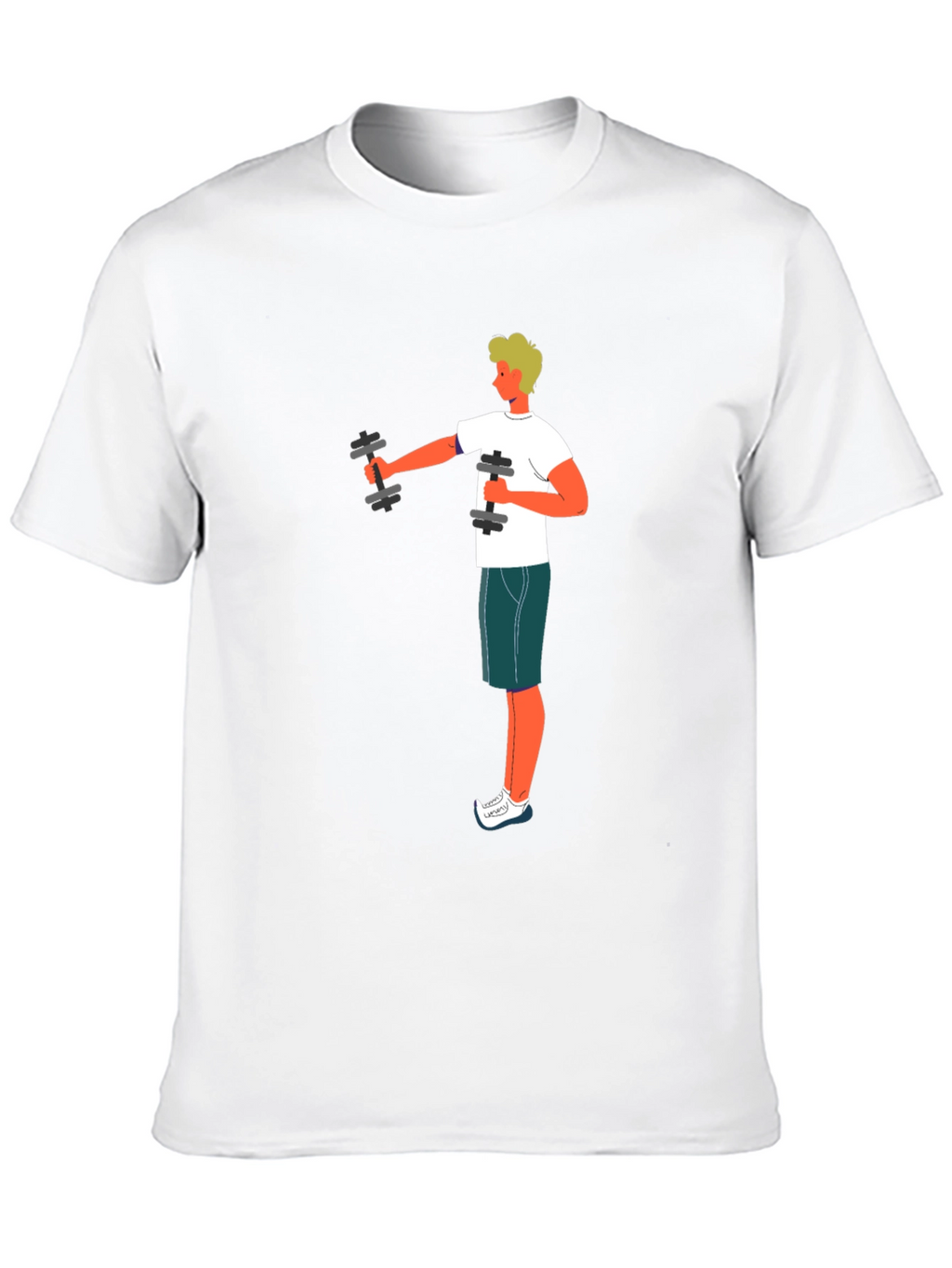 Workout Graphic Tee - Black Cotton T-Shirt