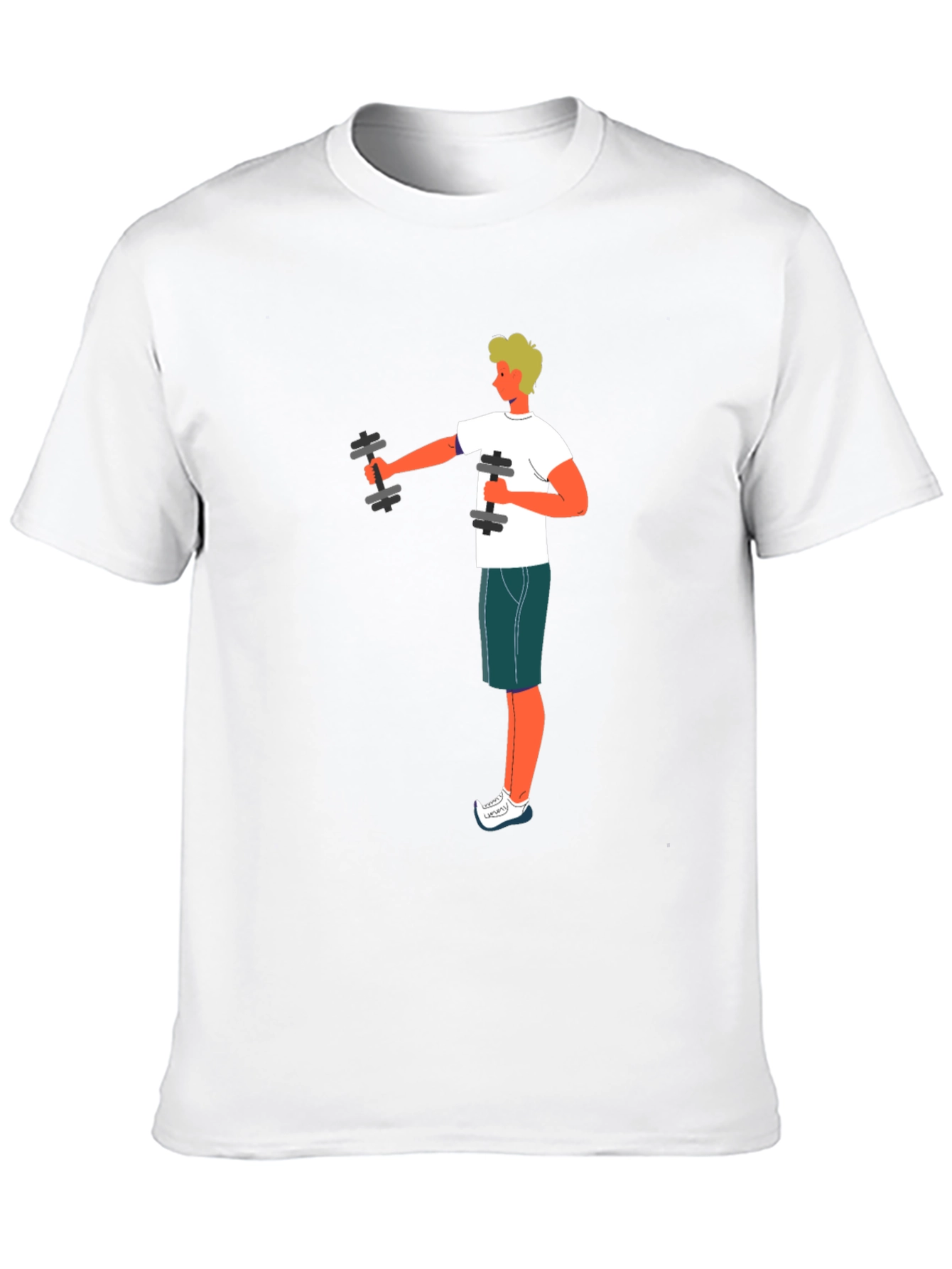 Workout Graphic Tee - Black Cotton T-Shirt