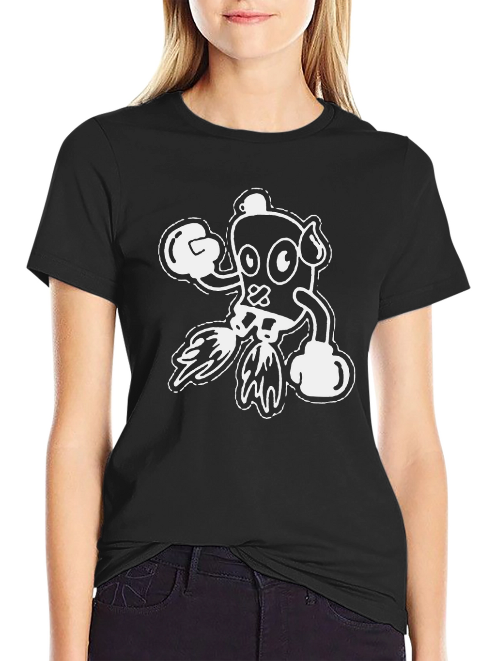 Cartoon Boxer Graphic T-Shirt