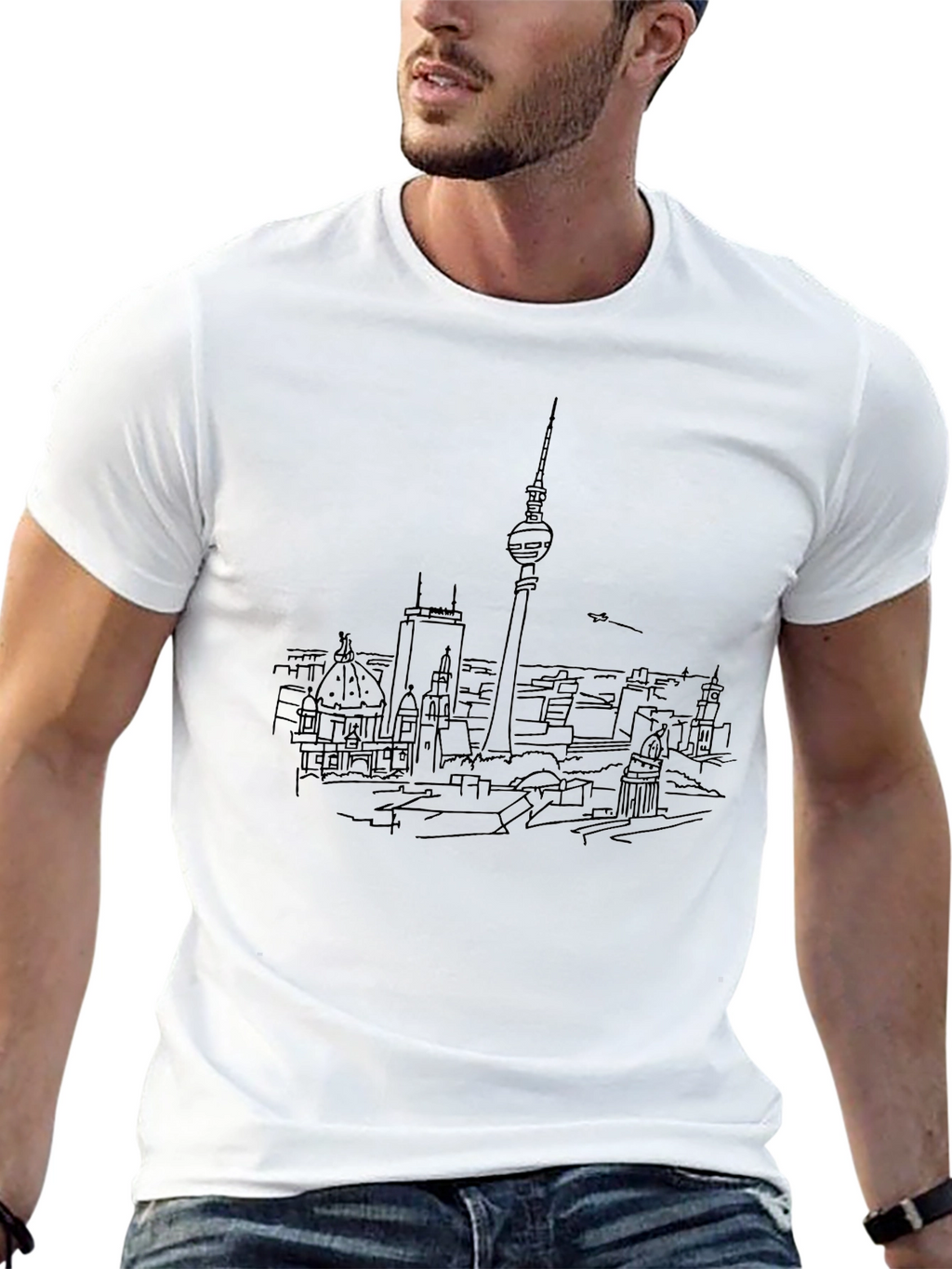 Berlin Skyline Tee - Unique Cityscape Design