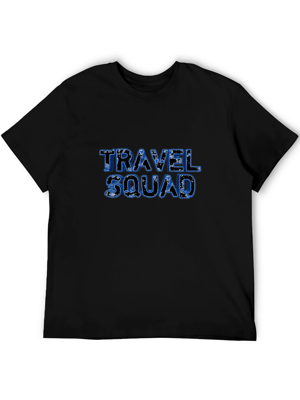 Travel Squad Graphic Tee - Black Cotton T-Shirt