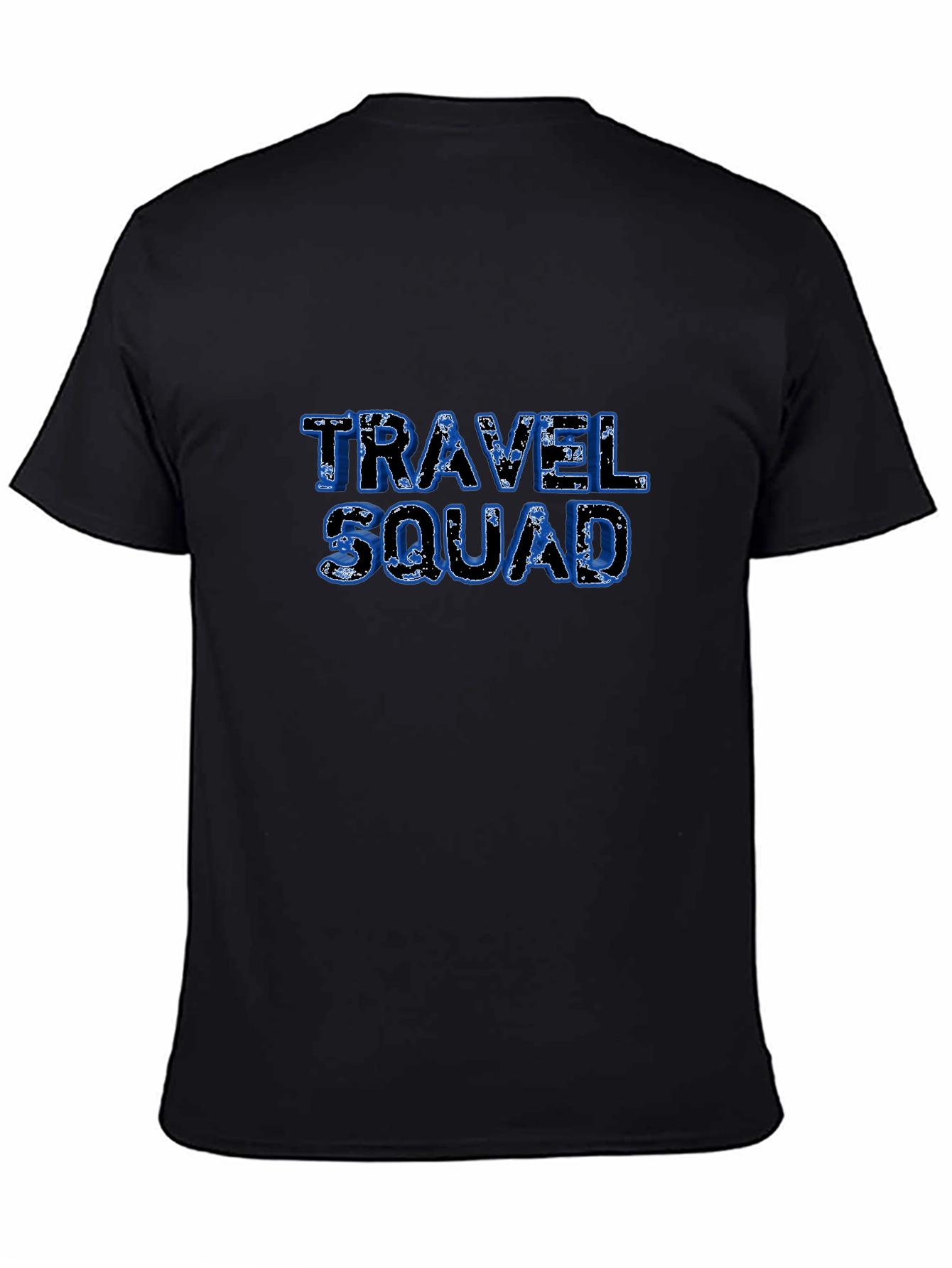 Travel Squad Graphic Tee - Black Cotton T-Shirt