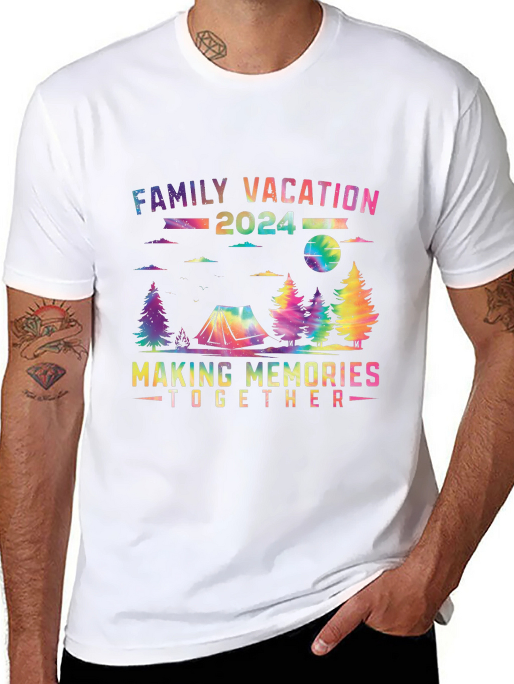 Family Vacation 2024 Tie Dye T-Shirt