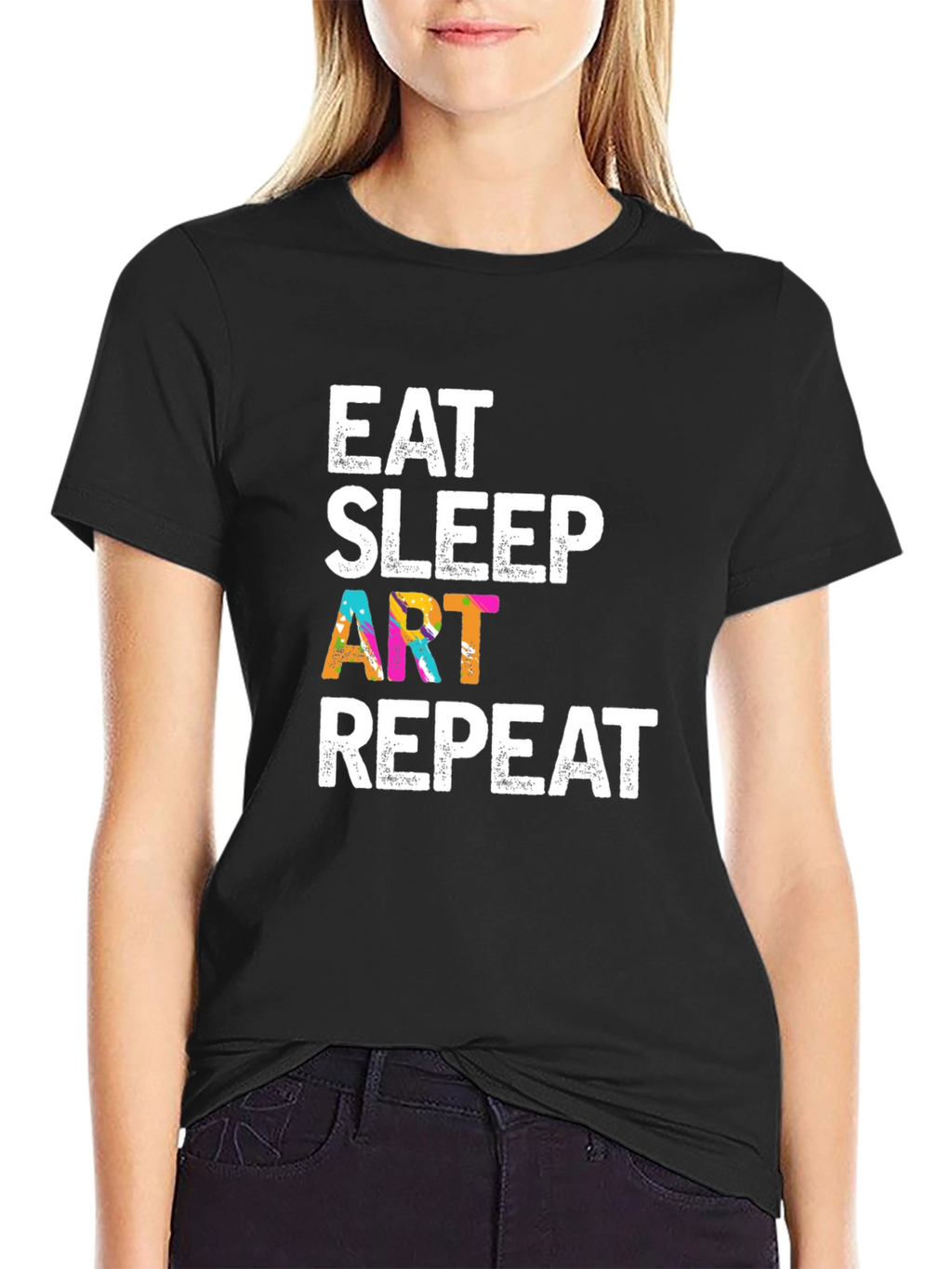 Eat Sleep Art Repeat Graphic T-Shirt