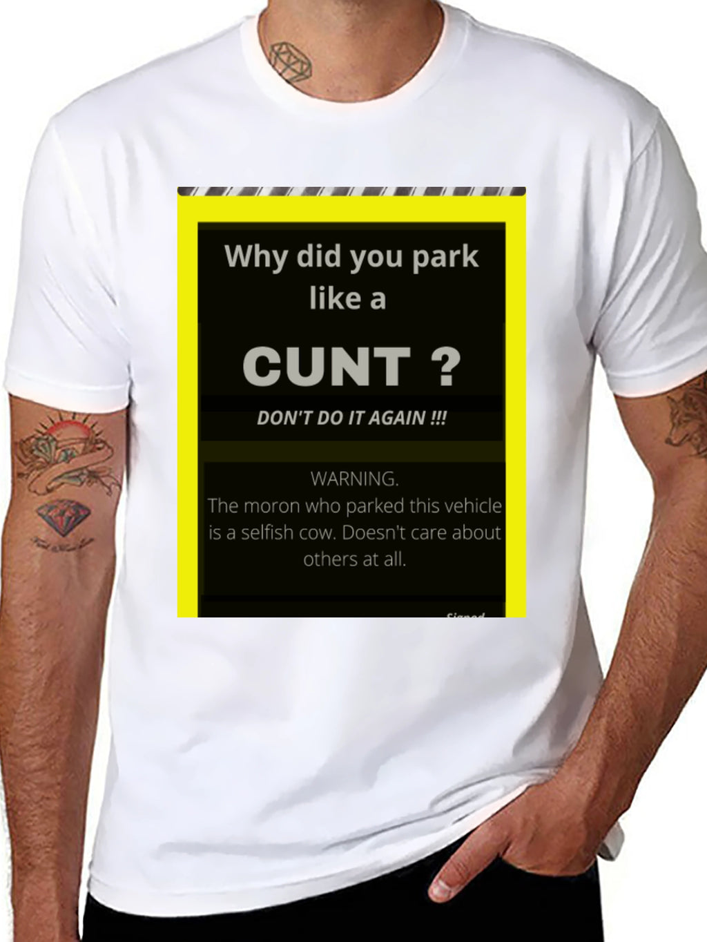 Offensive Parking Humor T-Shirt
