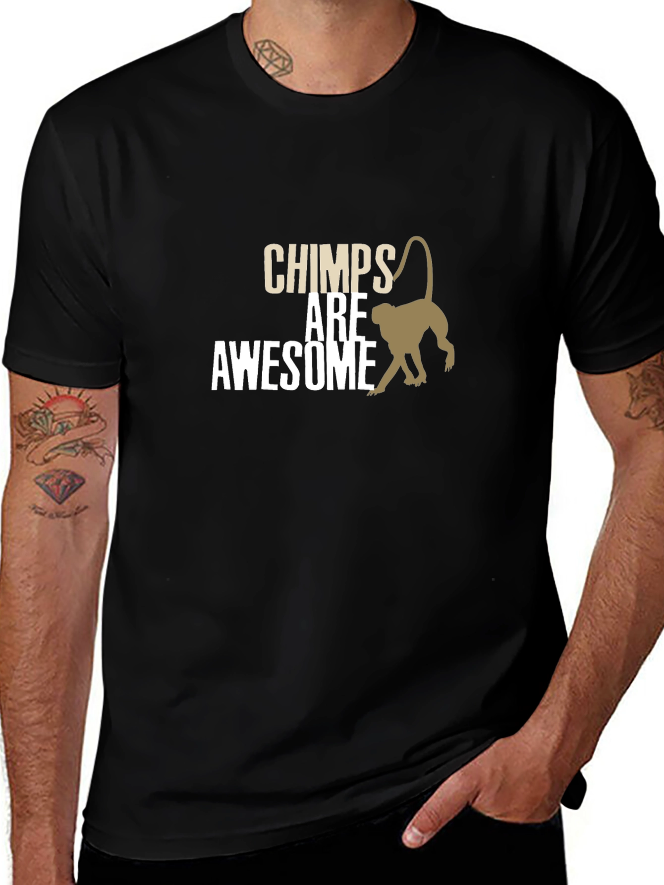 Chimps Are Awesome Graphic Tee