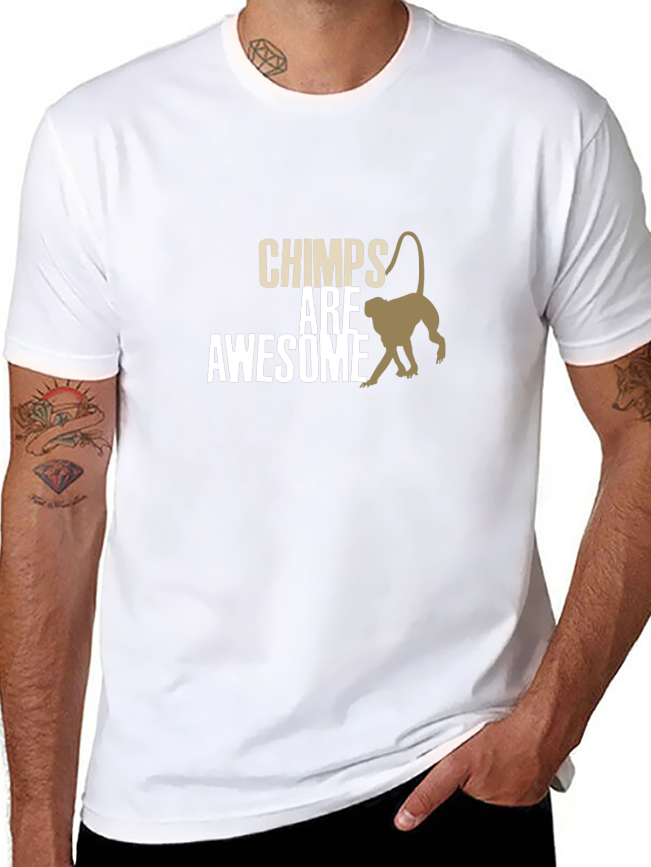 Chimps Are Awesome Graphic Tee