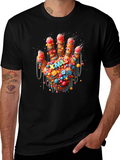 Festive Hand Graphic Tee - Holiday Cheer
