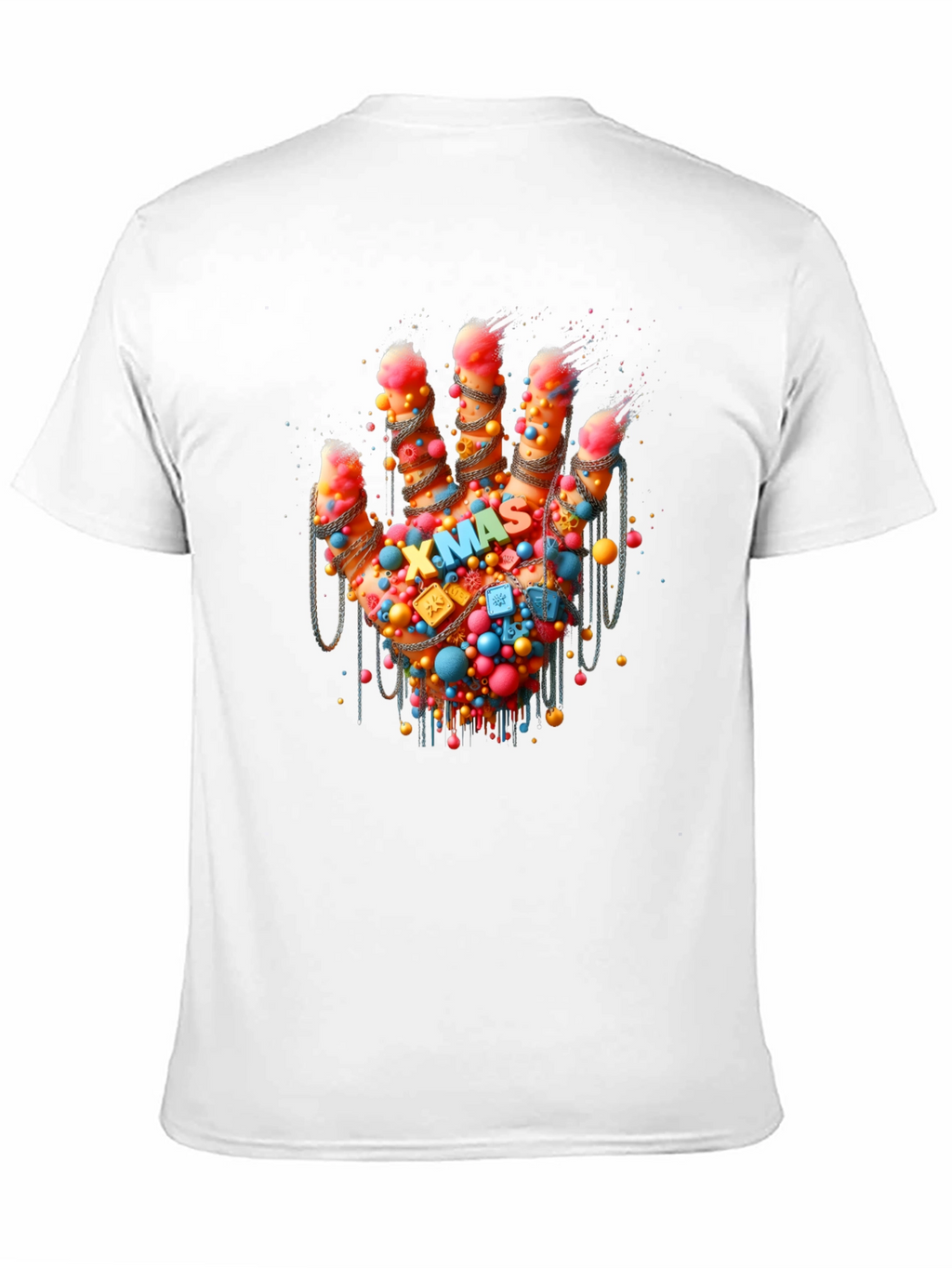 Festive Hand Graphic Tee - Holiday Cheer