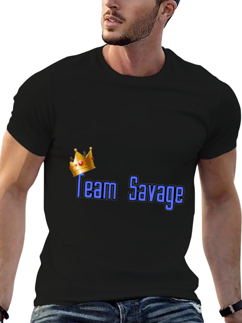 Team Savage Crown Graphic T-Shirt - Black