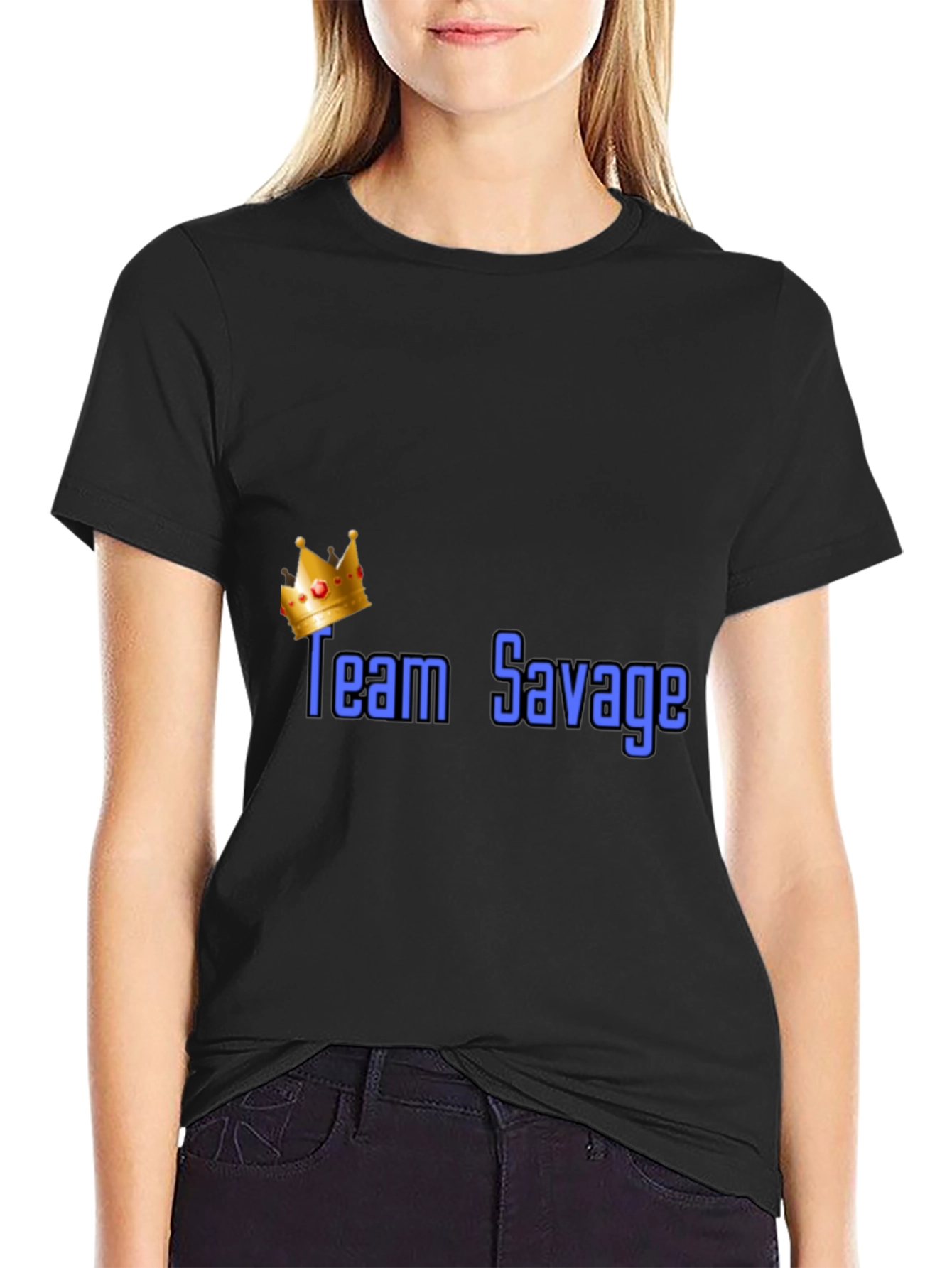 Team Savage Crown Graphic T-Shirt - Black