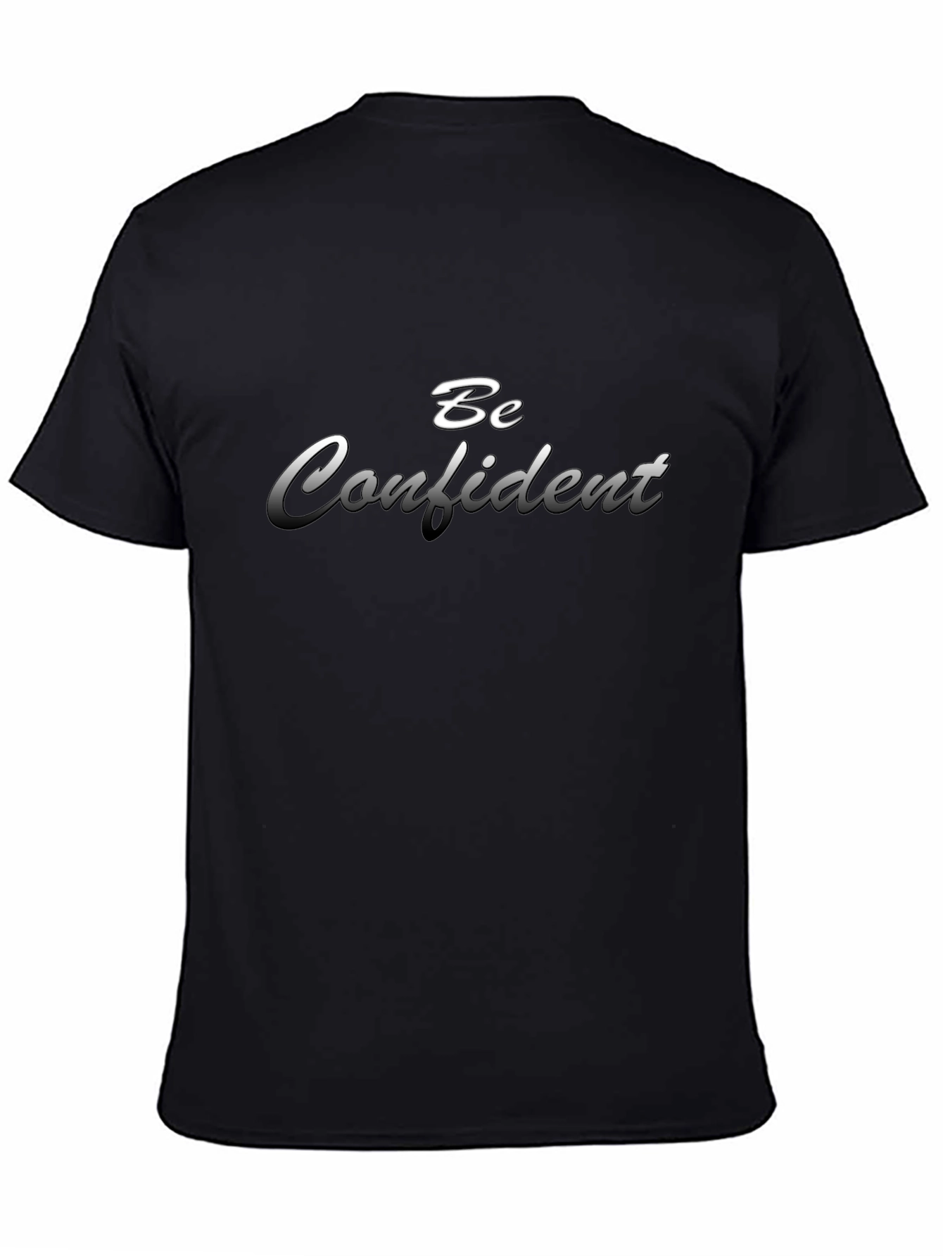 Be Confident Graphic Black T-Shirt