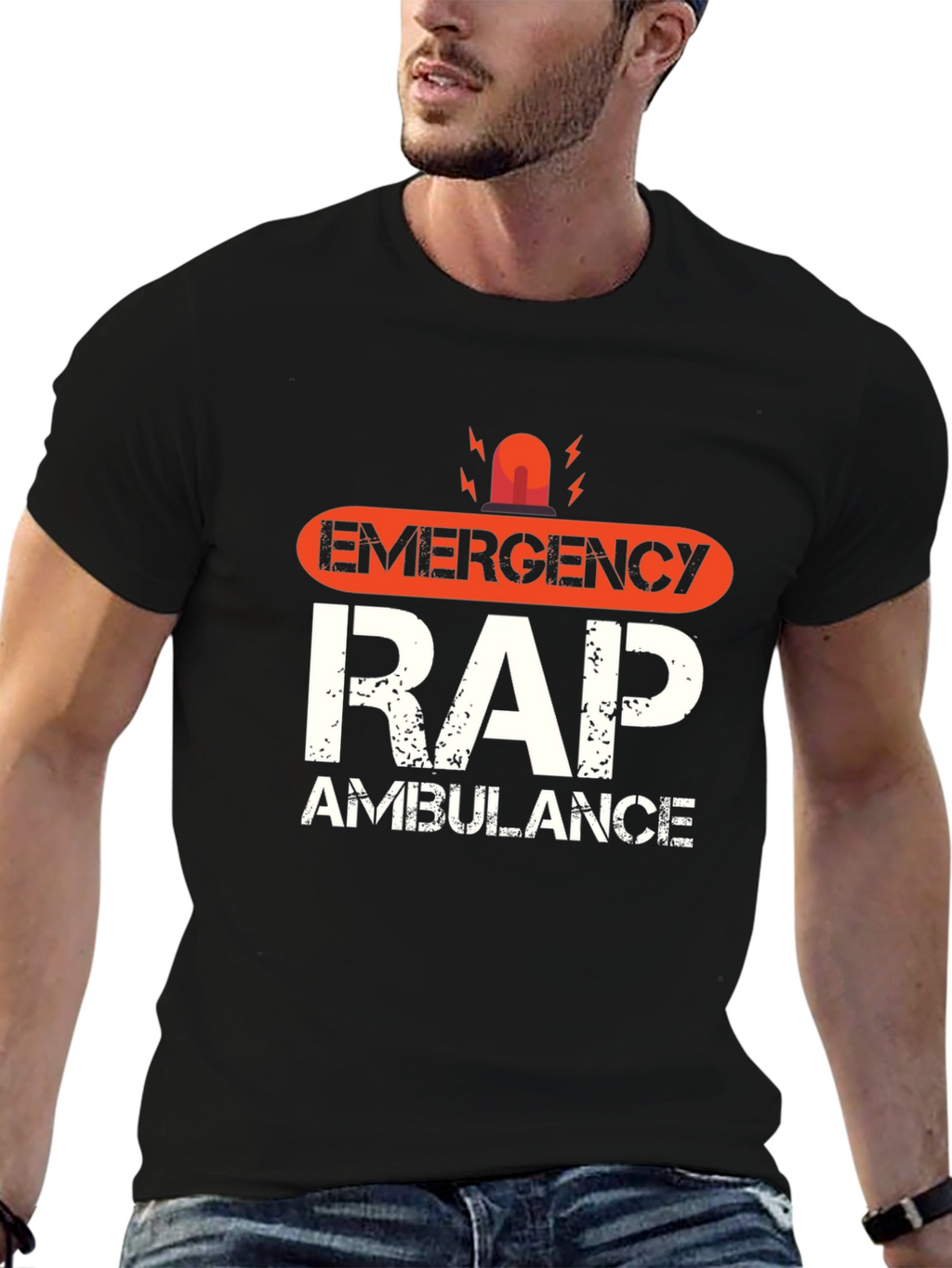 Emergency Rap Ambulance Graphic T-Shirt