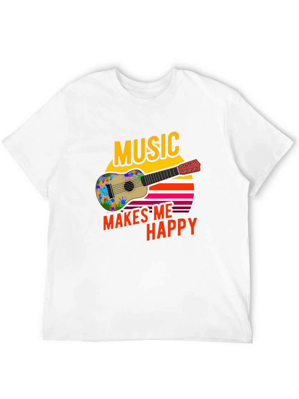 Music Makes Me Happy Graphic T-Shirt