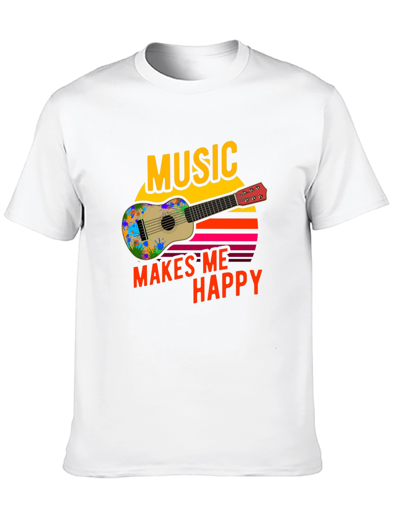 Music Makes Me Happy Graphic T-Shirt