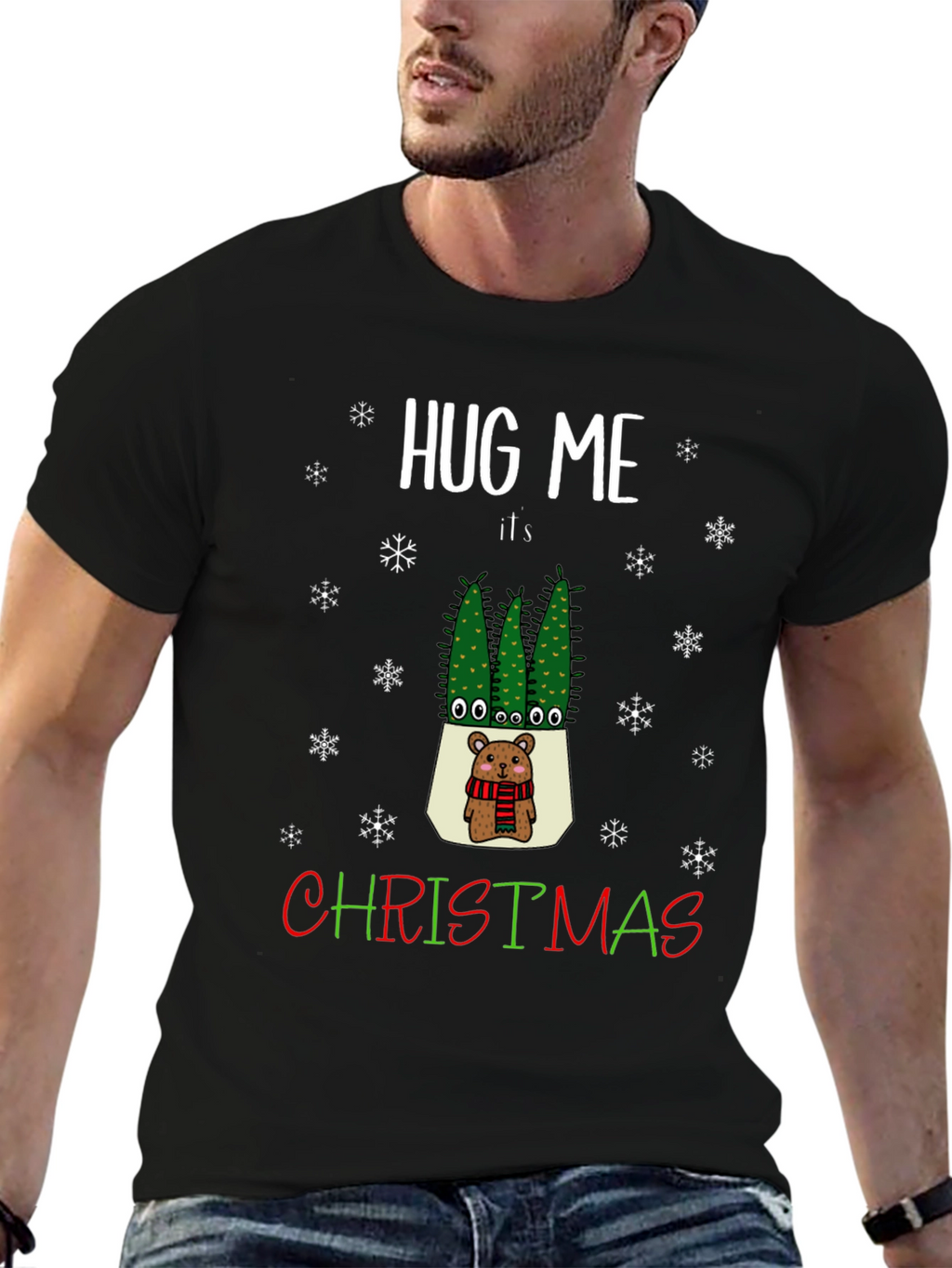 Hug Me Its Christmas Graphic Tee