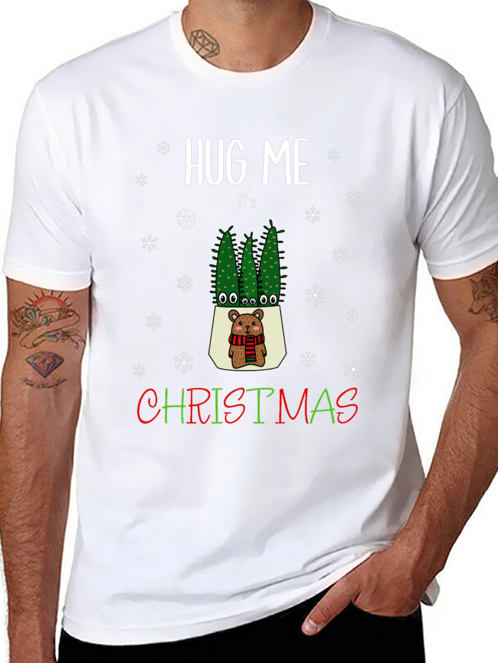 Hug Me Its Christmas Graphic Tee