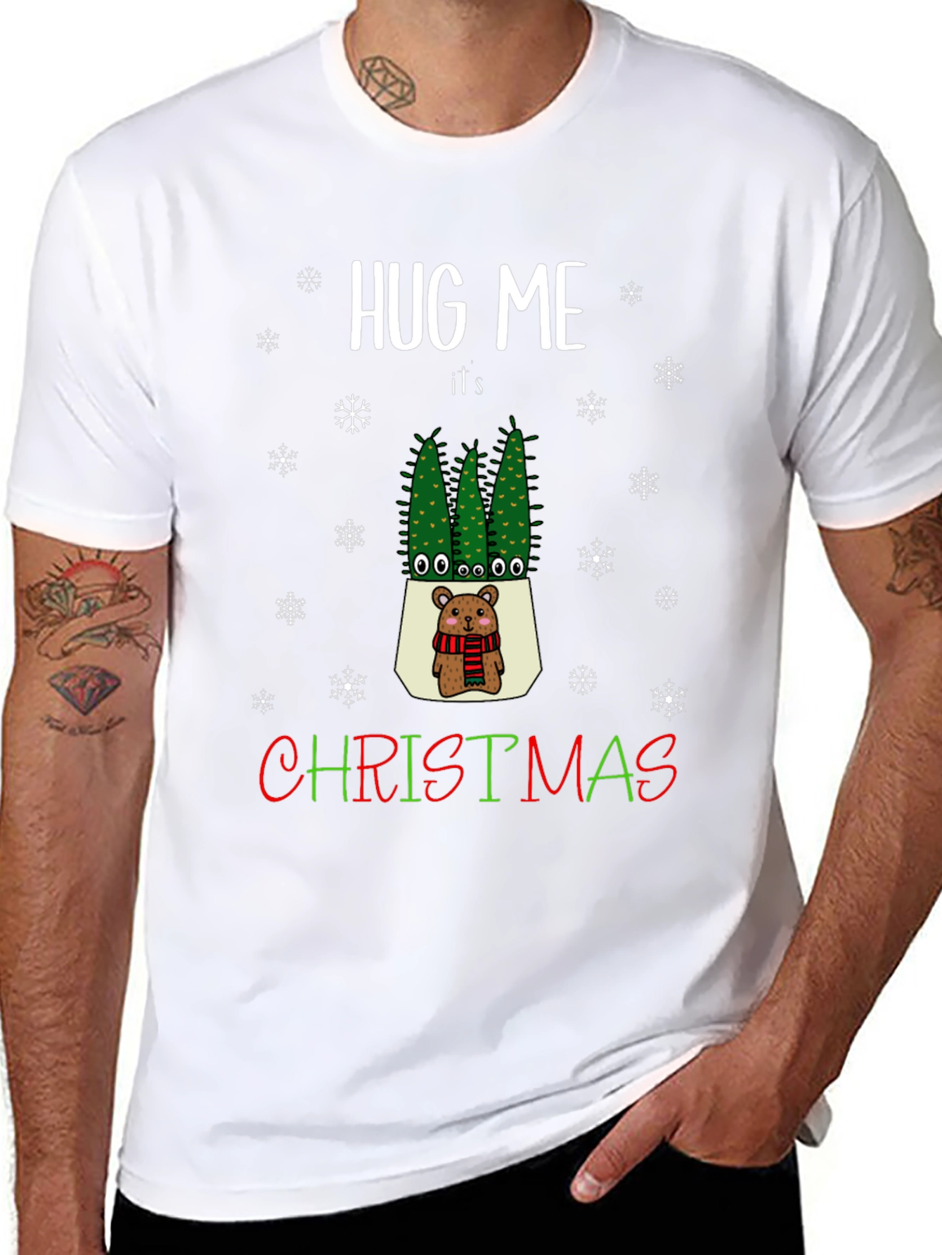 Hug Me Its Christmas Graphic Tee