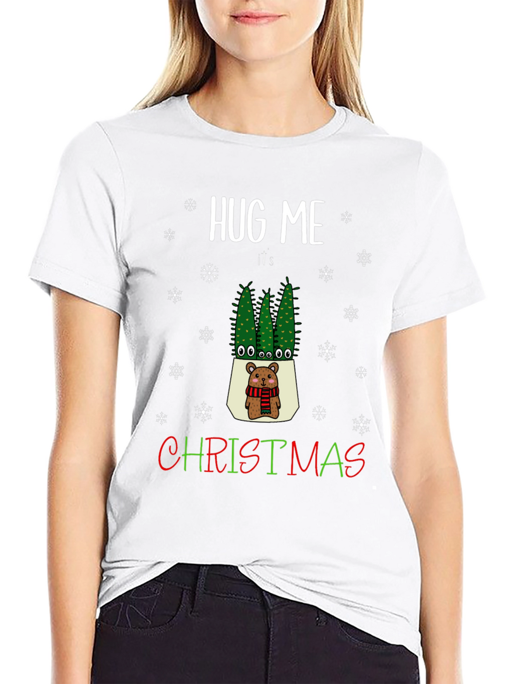 Hug Me Its Christmas Graphic Tee