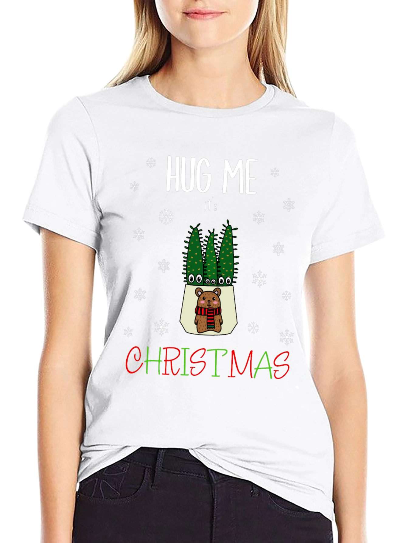 Hug Me Its Christmas Graphic Tee