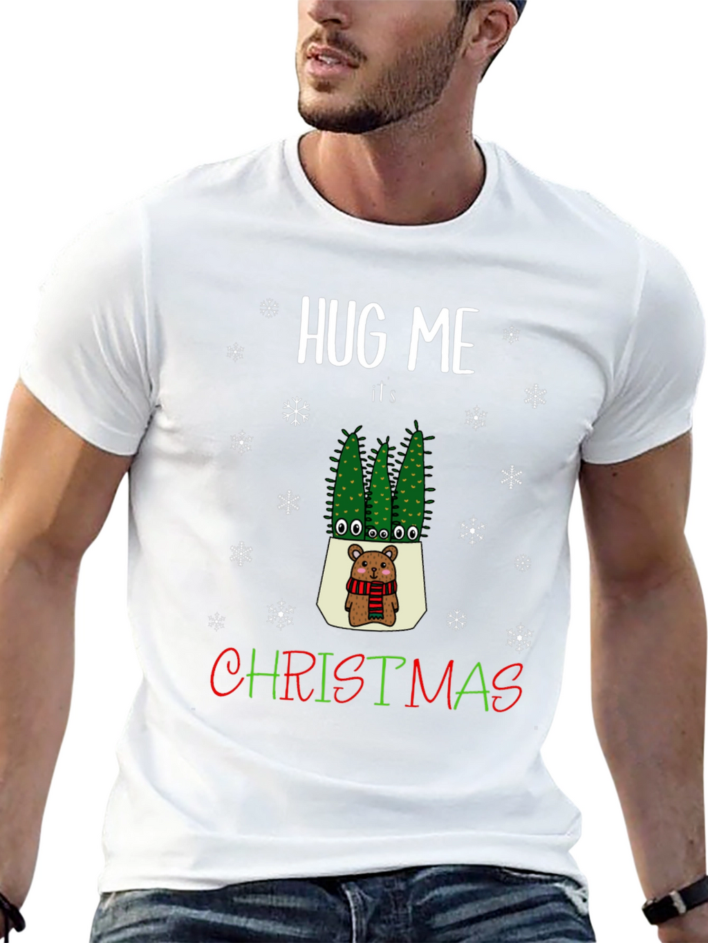 Hug Me Its Christmas Graphic Tee
