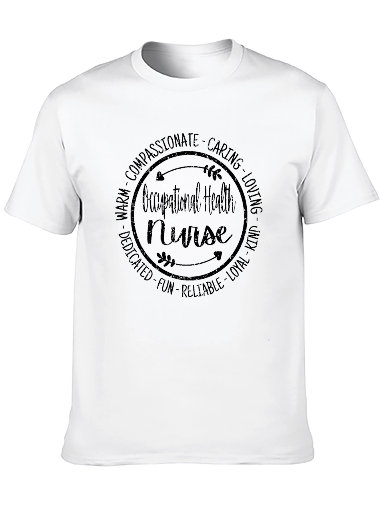 Occupational Health Nurse T-Shirt Caring Compassionate Nurse Tee