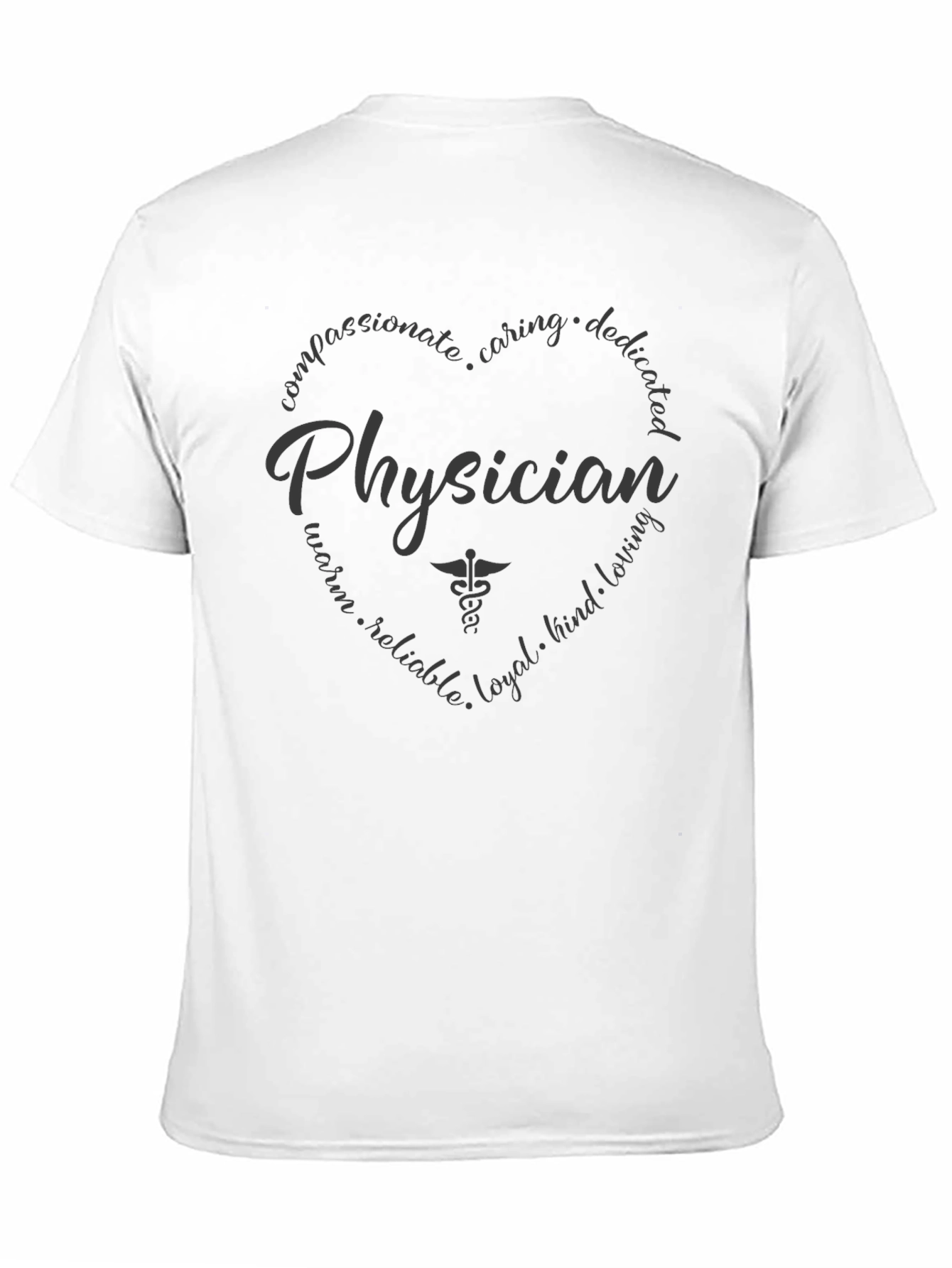 Physician Heart Graphic T-Shirt - Caring Doctor Gift