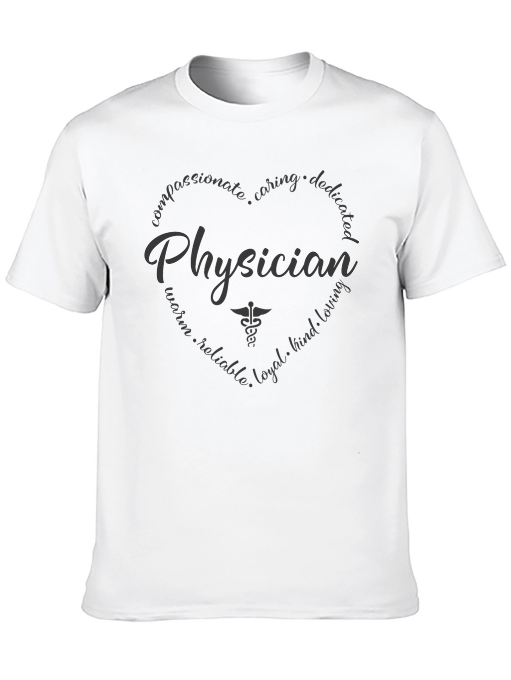 Physician Heart Graphic T-Shirt - Caring Doctor Gift