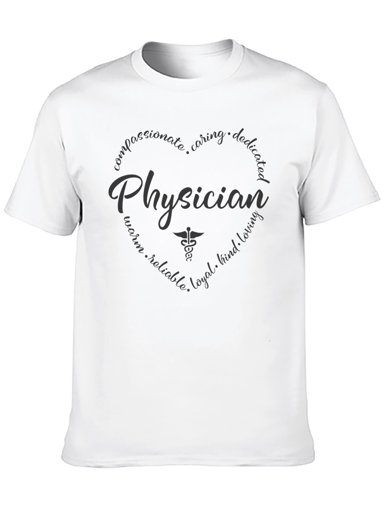 Physician Heart Graphic T-Shirt - Caring Doctor Gift