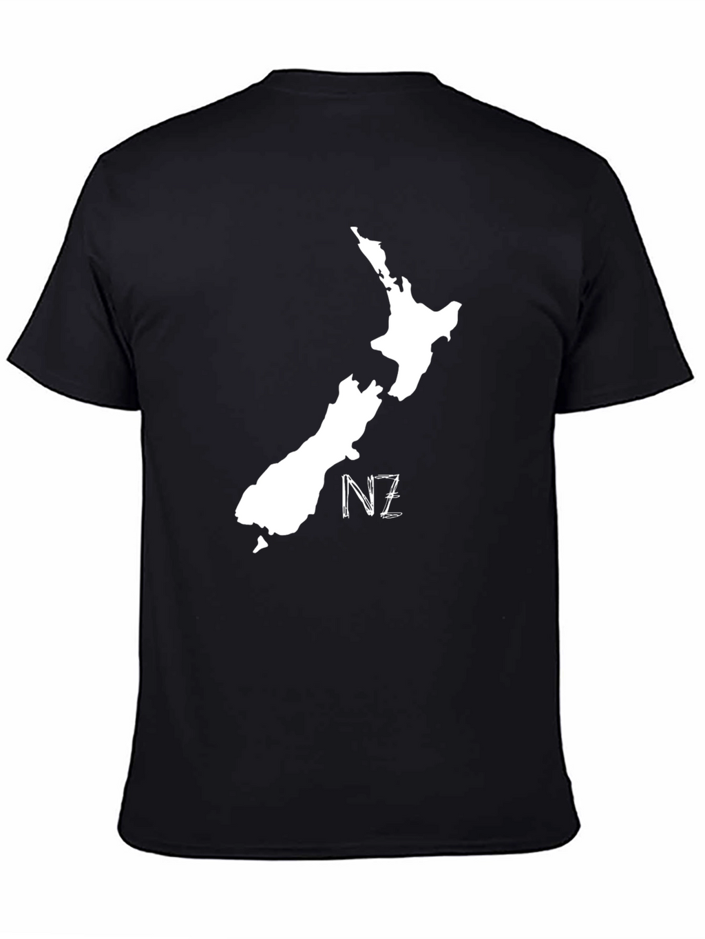 New Zealand Map Tee - Black NZ Pride Shirt