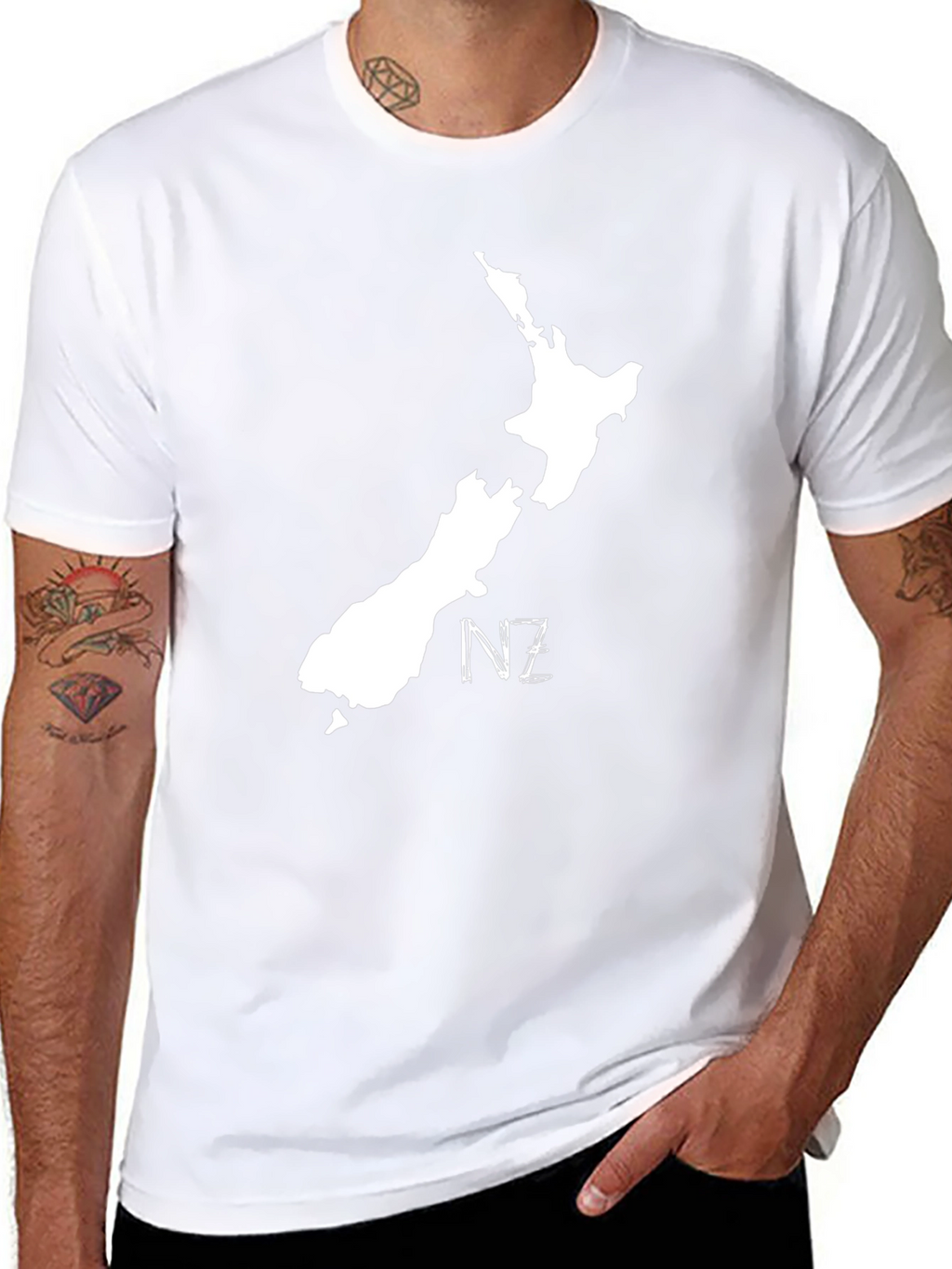 New Zealand Map Tee - Black NZ Pride Shirt