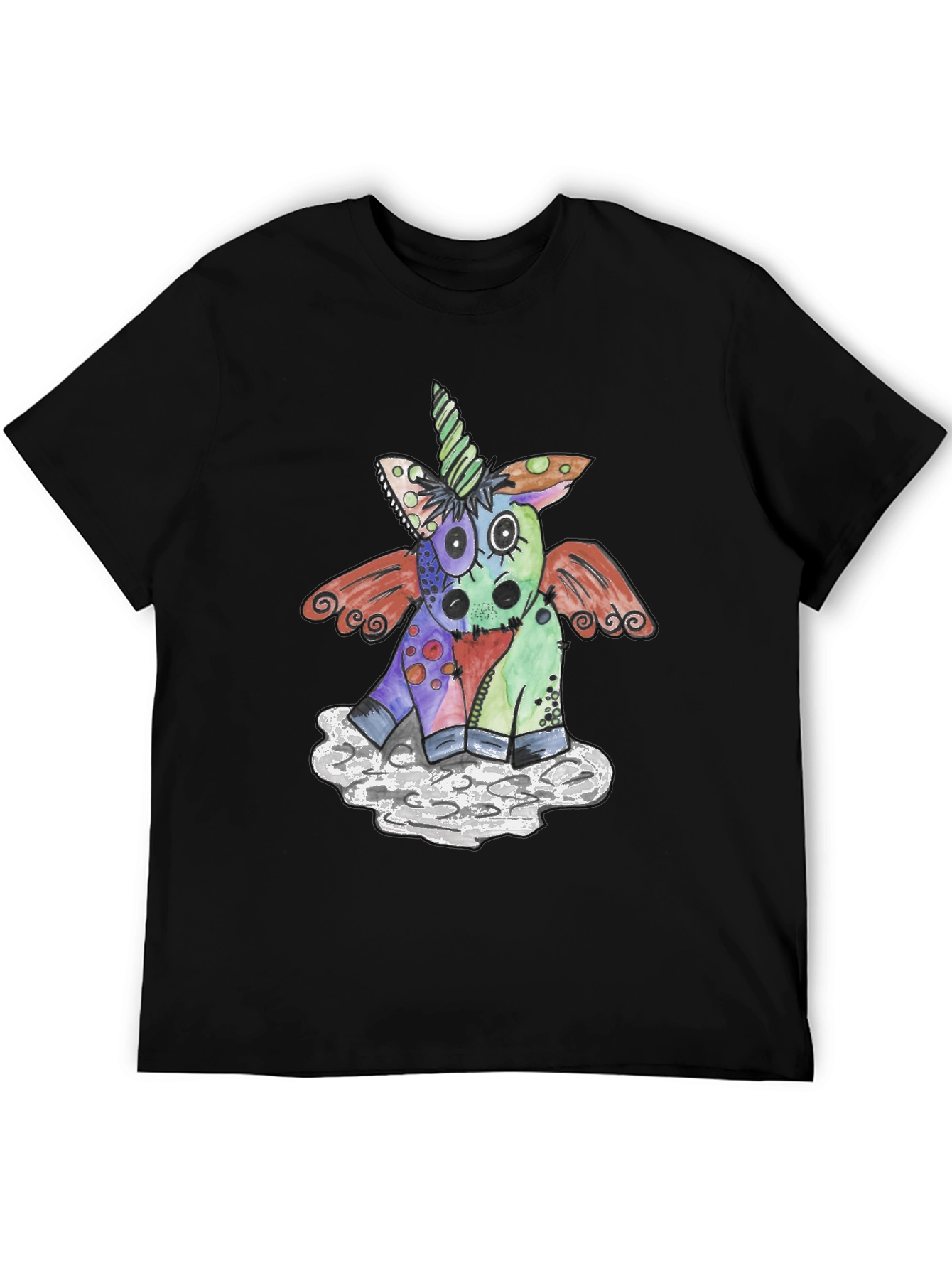 Whimsical Unicorn Graphic Tee - Unique Art Design