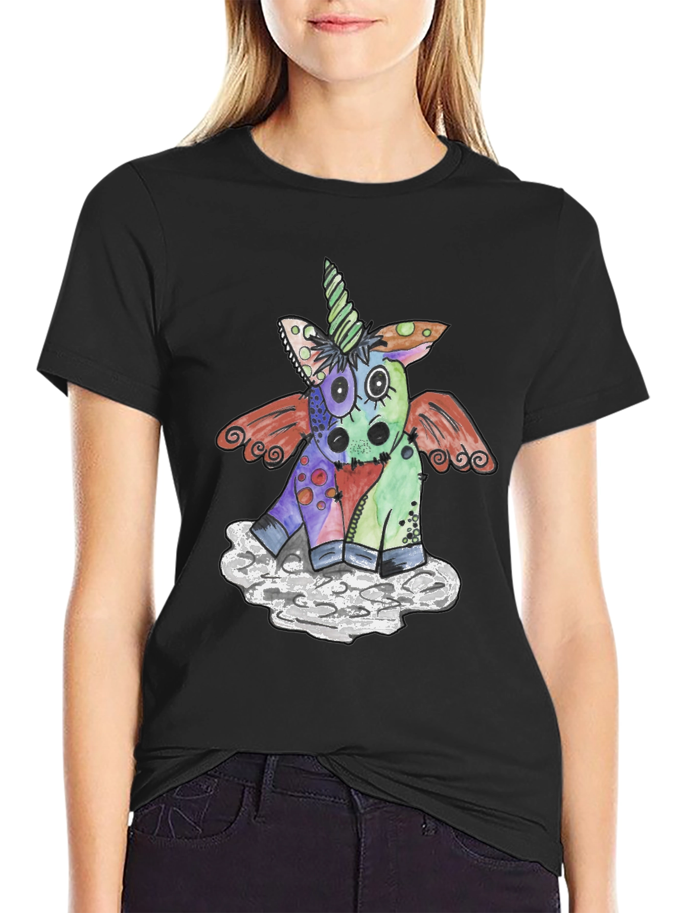 Whimsical Unicorn Graphic Tee - Unique Art Design