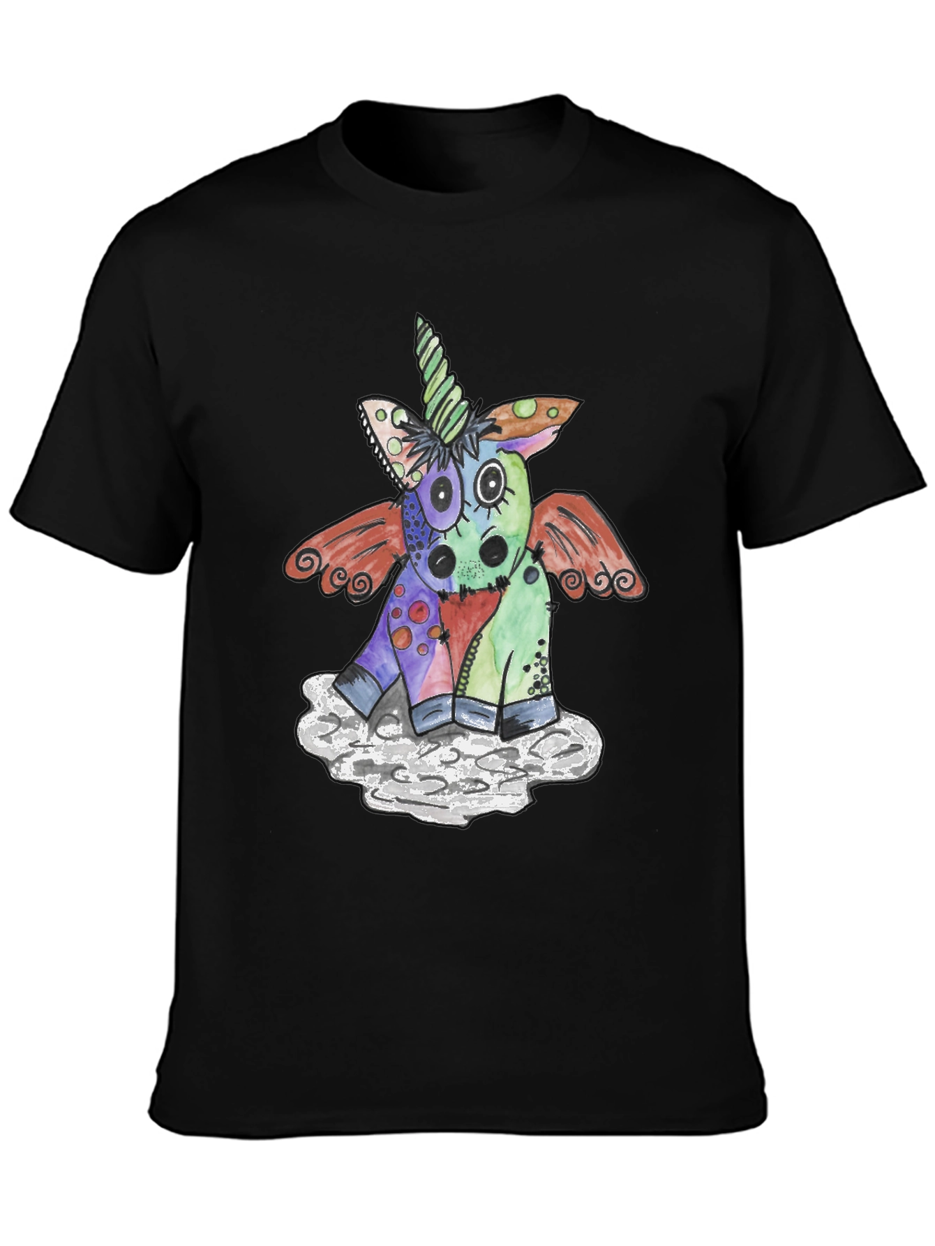 Whimsical Unicorn Graphic Tee - Unique Art Design