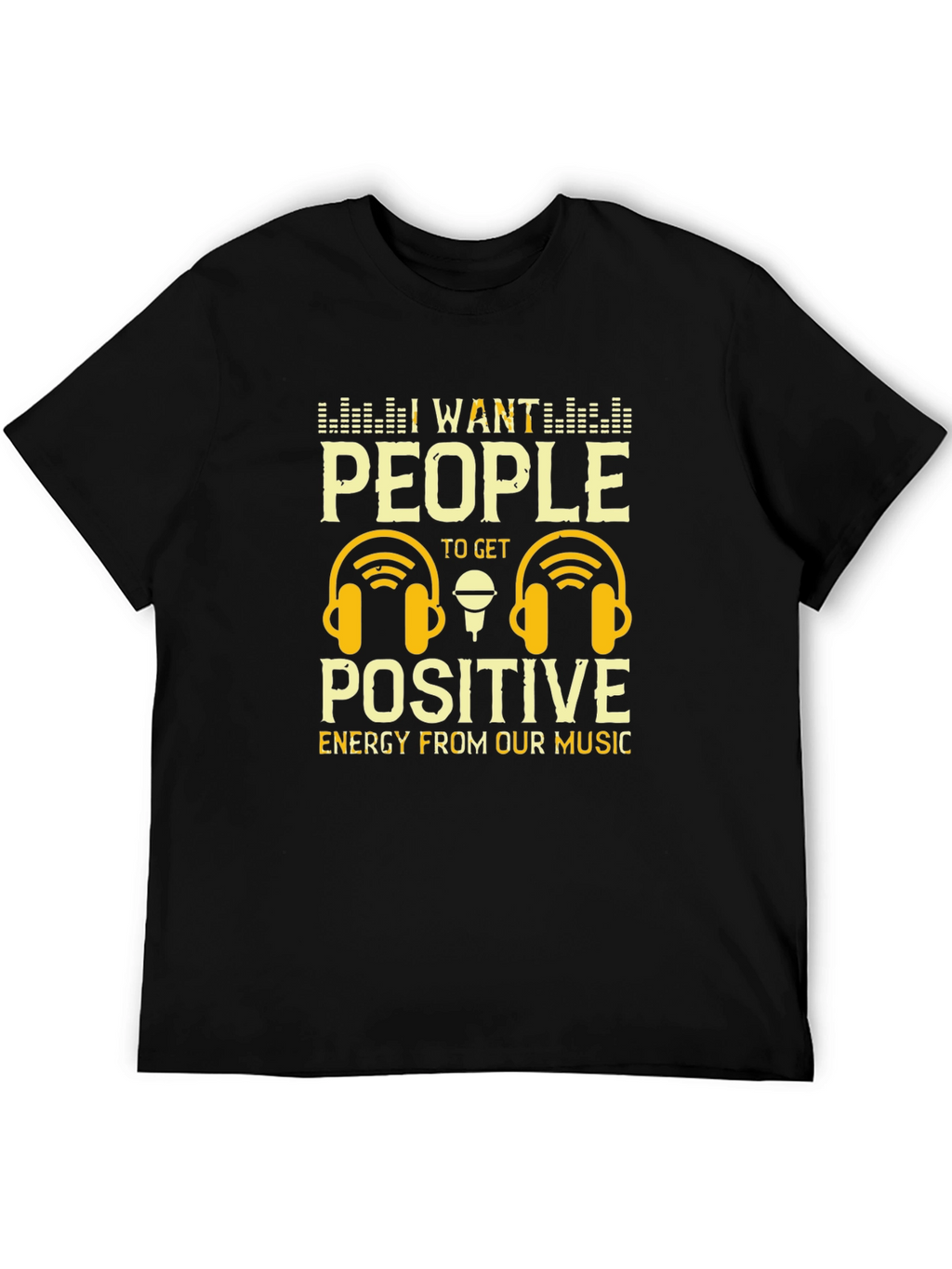 Positive Energy Music T-Shirt - DJ Headphones Graphic Tee