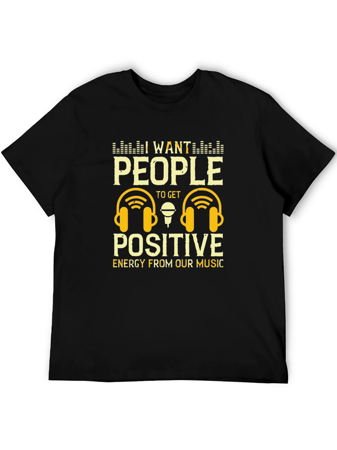 Positive Energy Music T-Shirt - DJ Headphones Graphic Tee