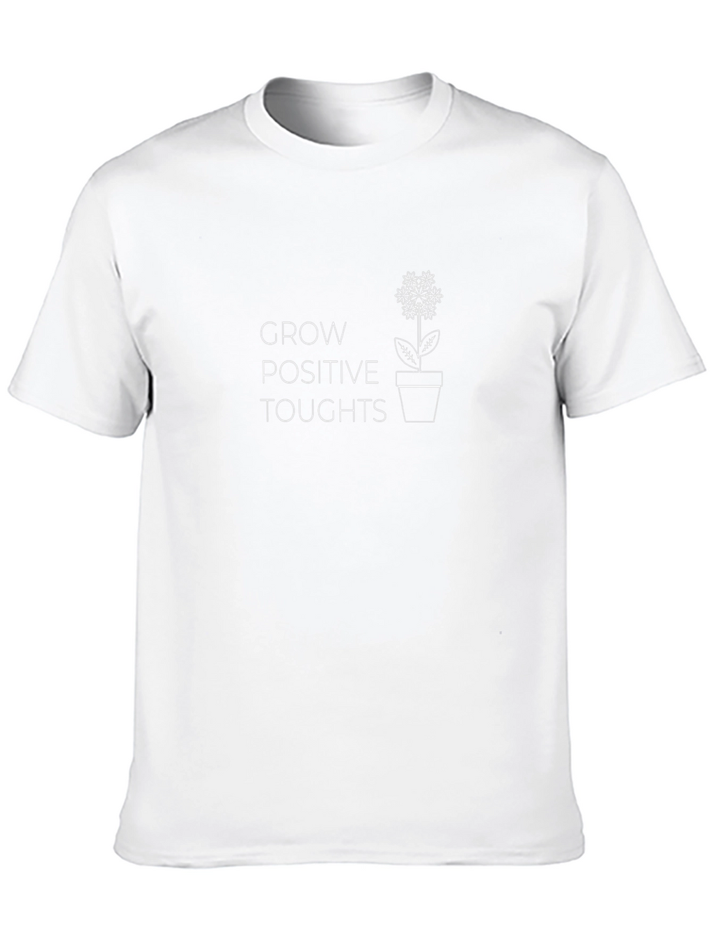 Grow Positive Thoughts Black Graphic Tee