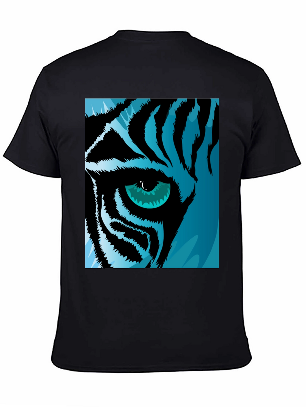 Tiger Eye Graphic Tee - Cool Blue Tiger Design