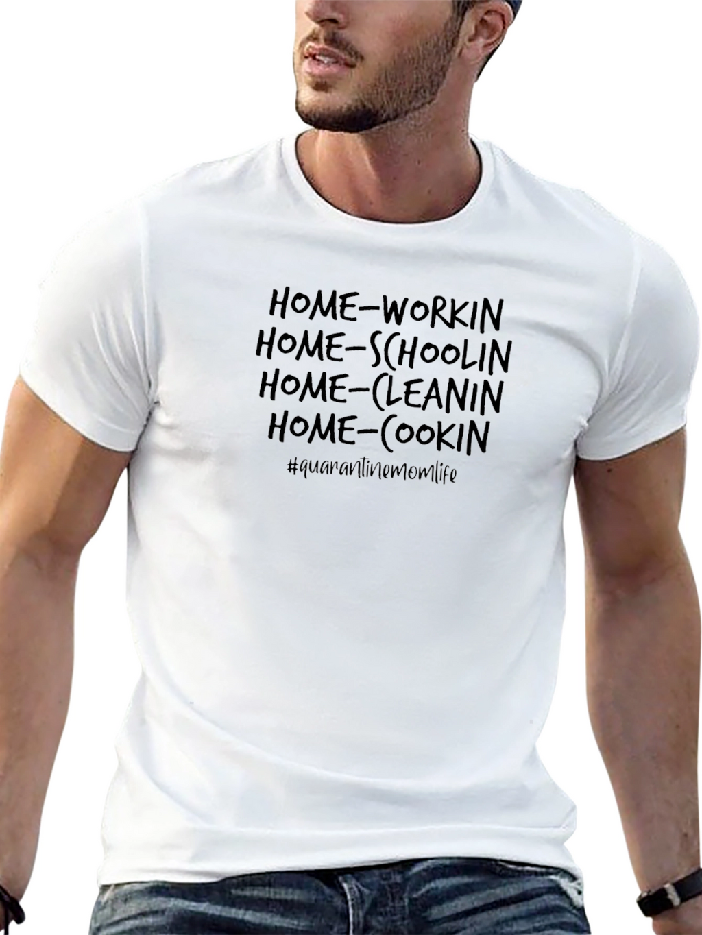 Home-Workin Quarantine Mom Life T-Shirt