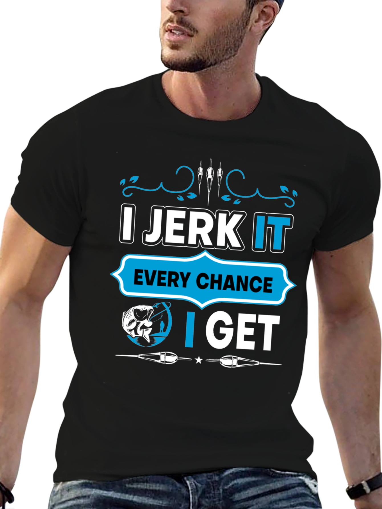 I Jerk It Fishing T-Shirt - Funny Fisherman Tee