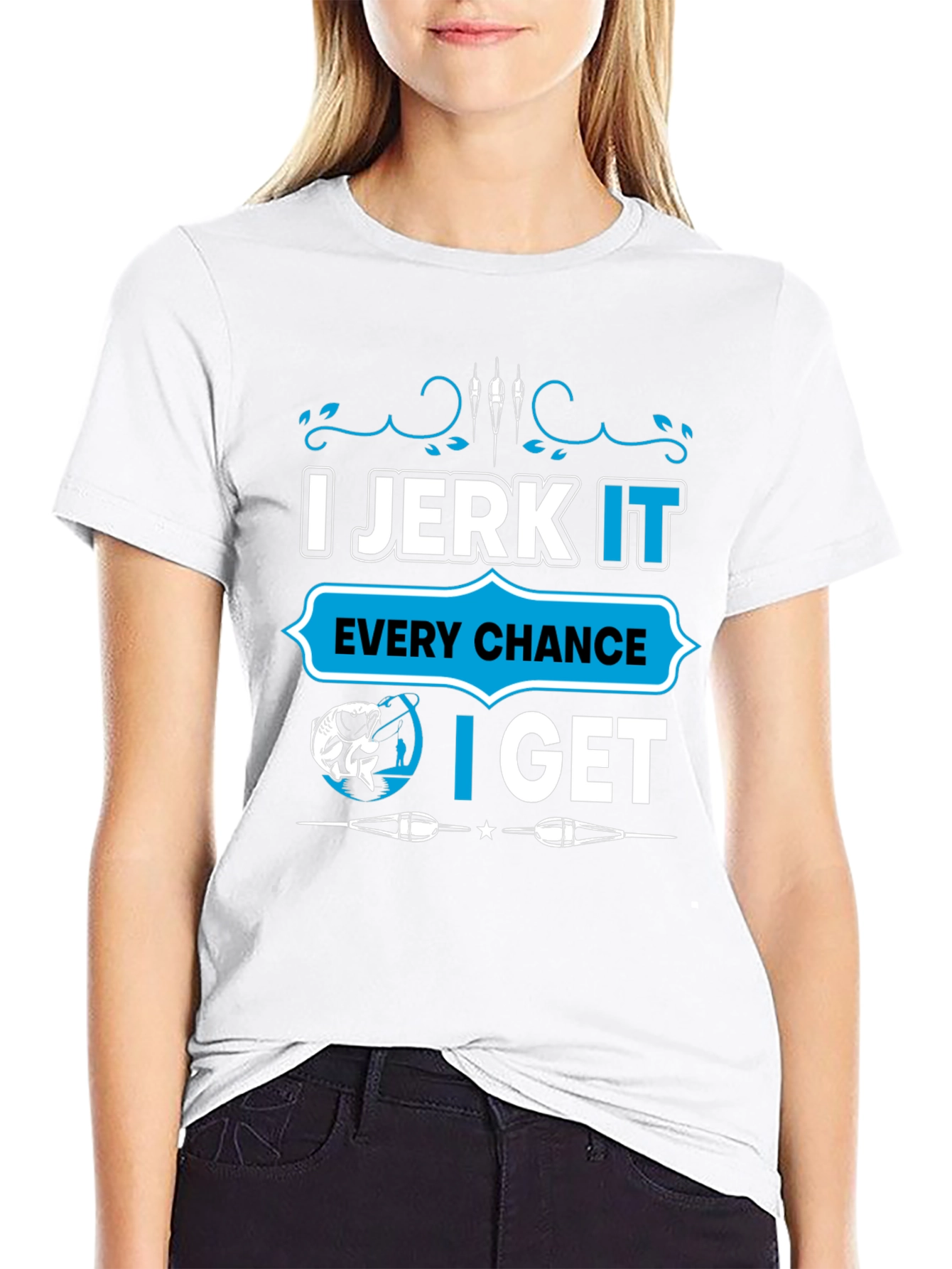 I Jerk It Fishing T-Shirt - Funny Fisherman Tee