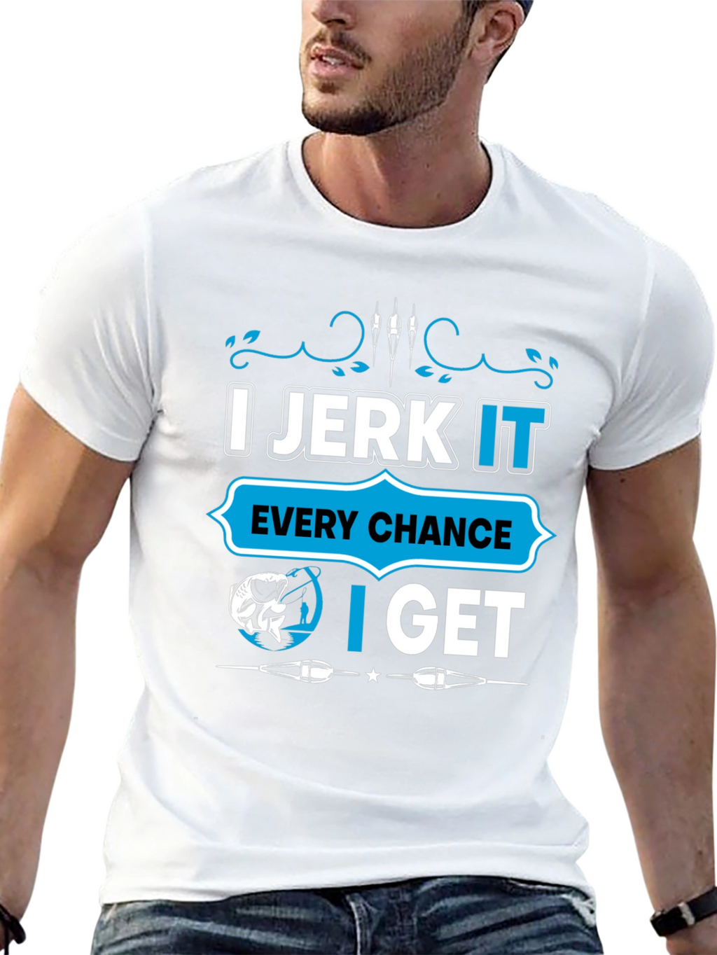 I Jerk It Fishing T-Shirt - Funny Fisherman Tee