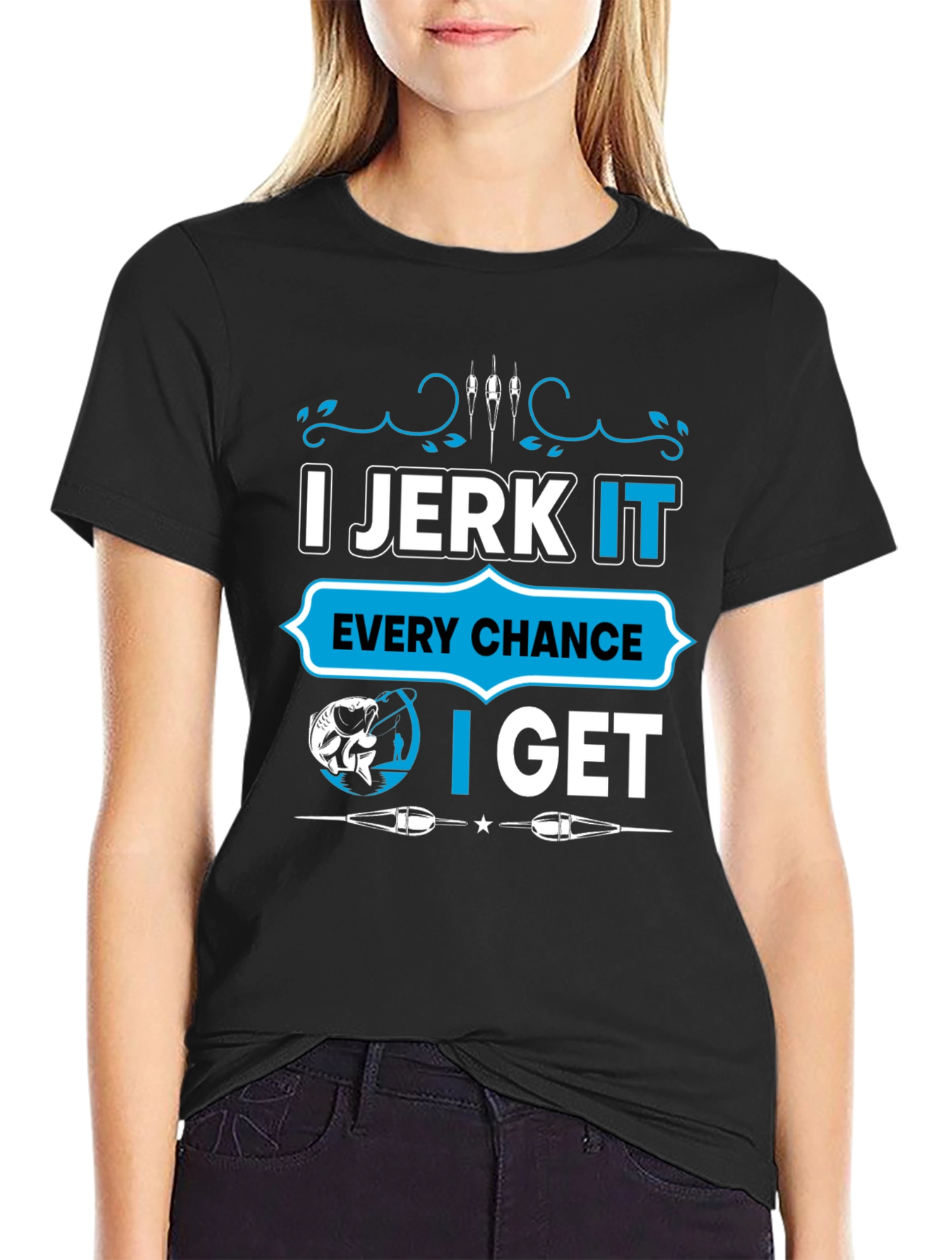 I Jerk It Fishing T-Shirt - Funny Fisherman Tee
