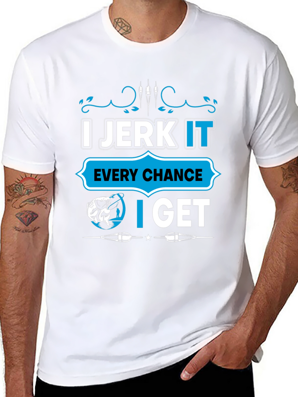 I Jerk It Fishing T-Shirt - Funny Fisherman Tee