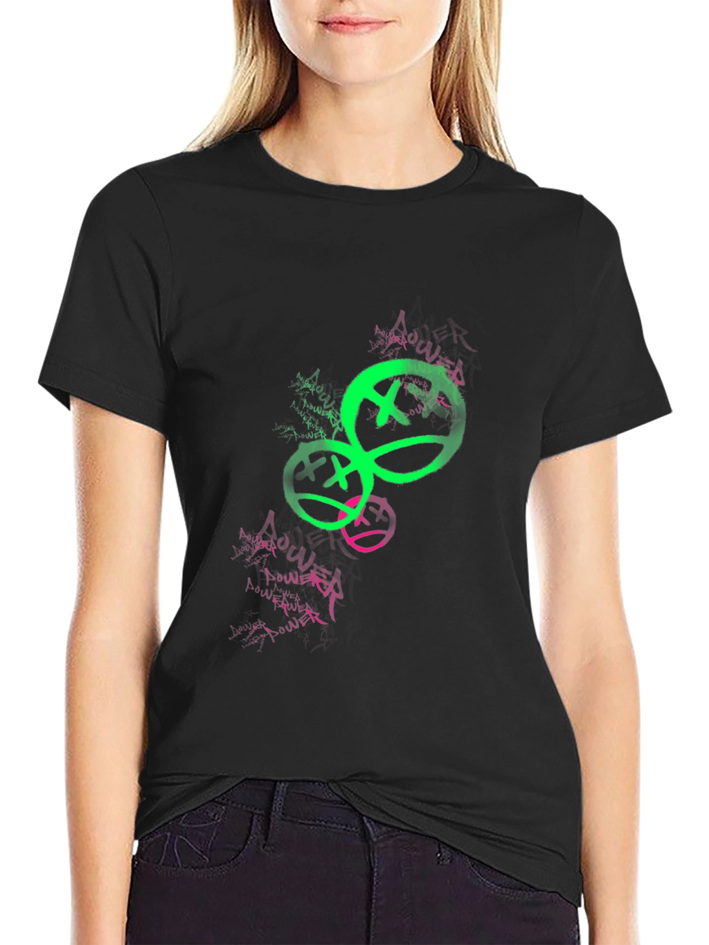 Graffiti Smiley Face Graphic Tee
