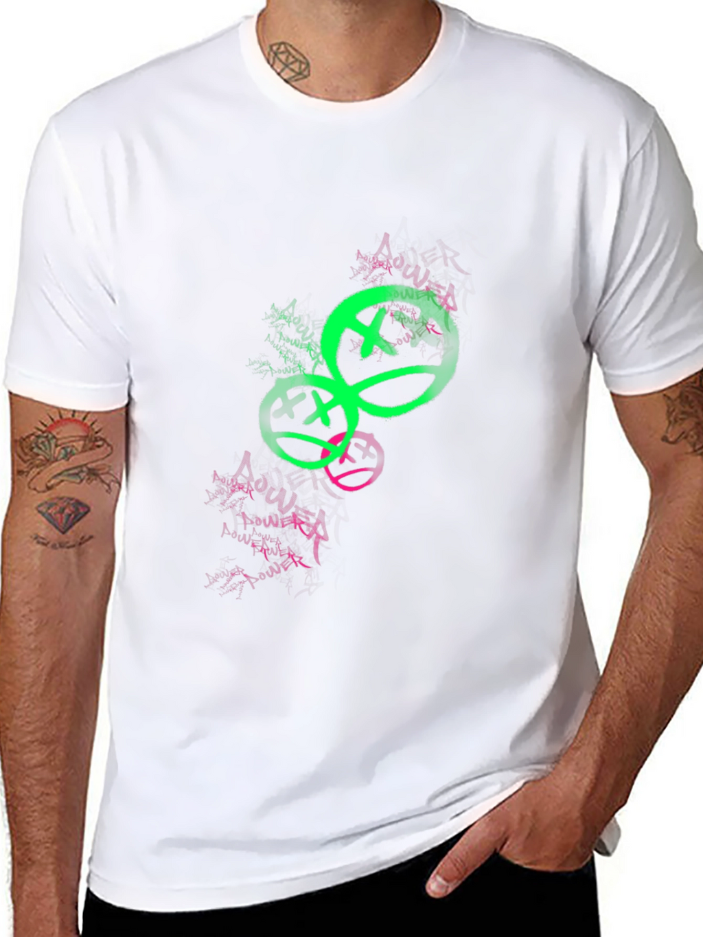 Graffiti Smiley Face Graphic Tee