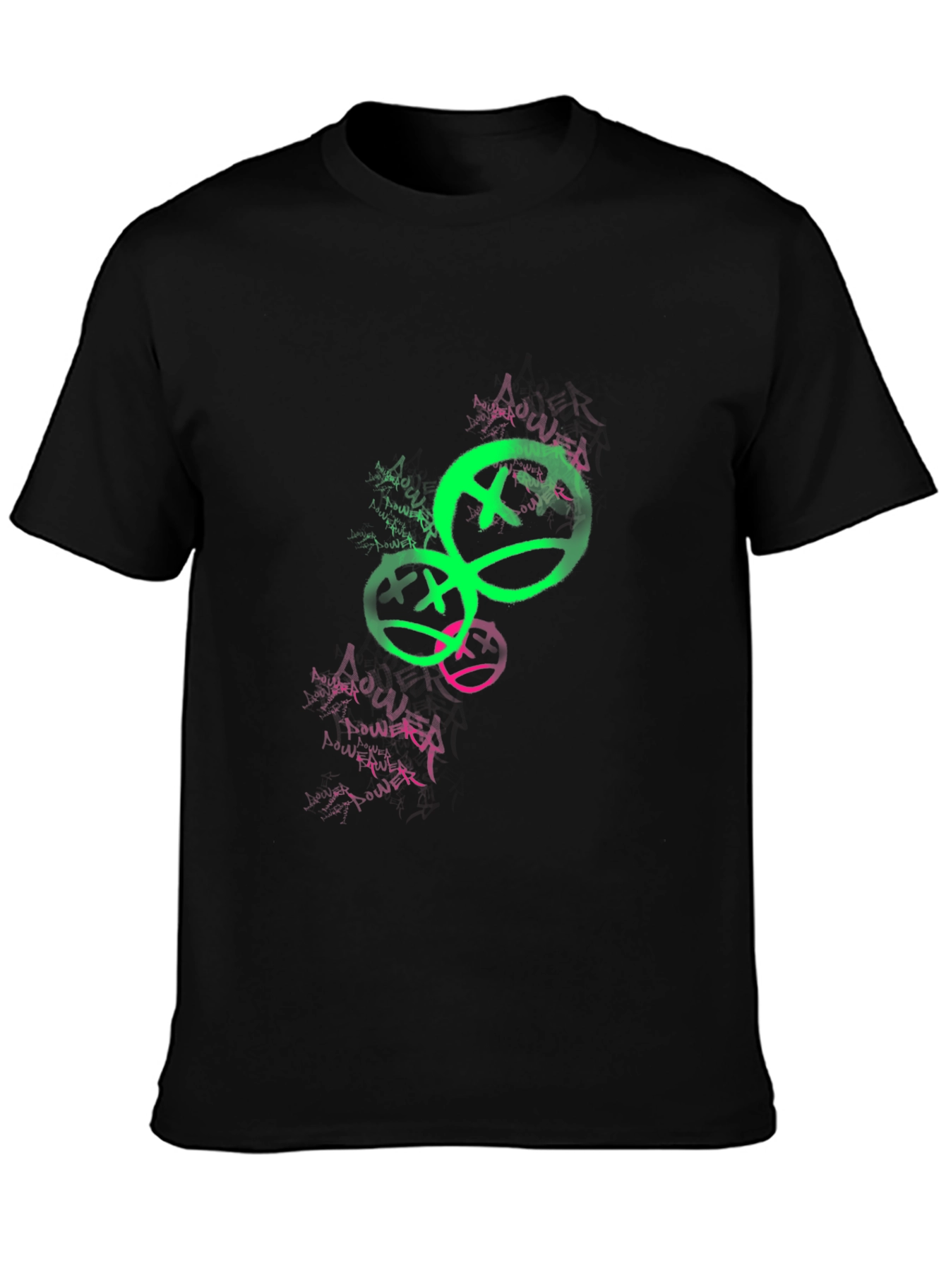 Graffiti Smiley Face Graphic Tee